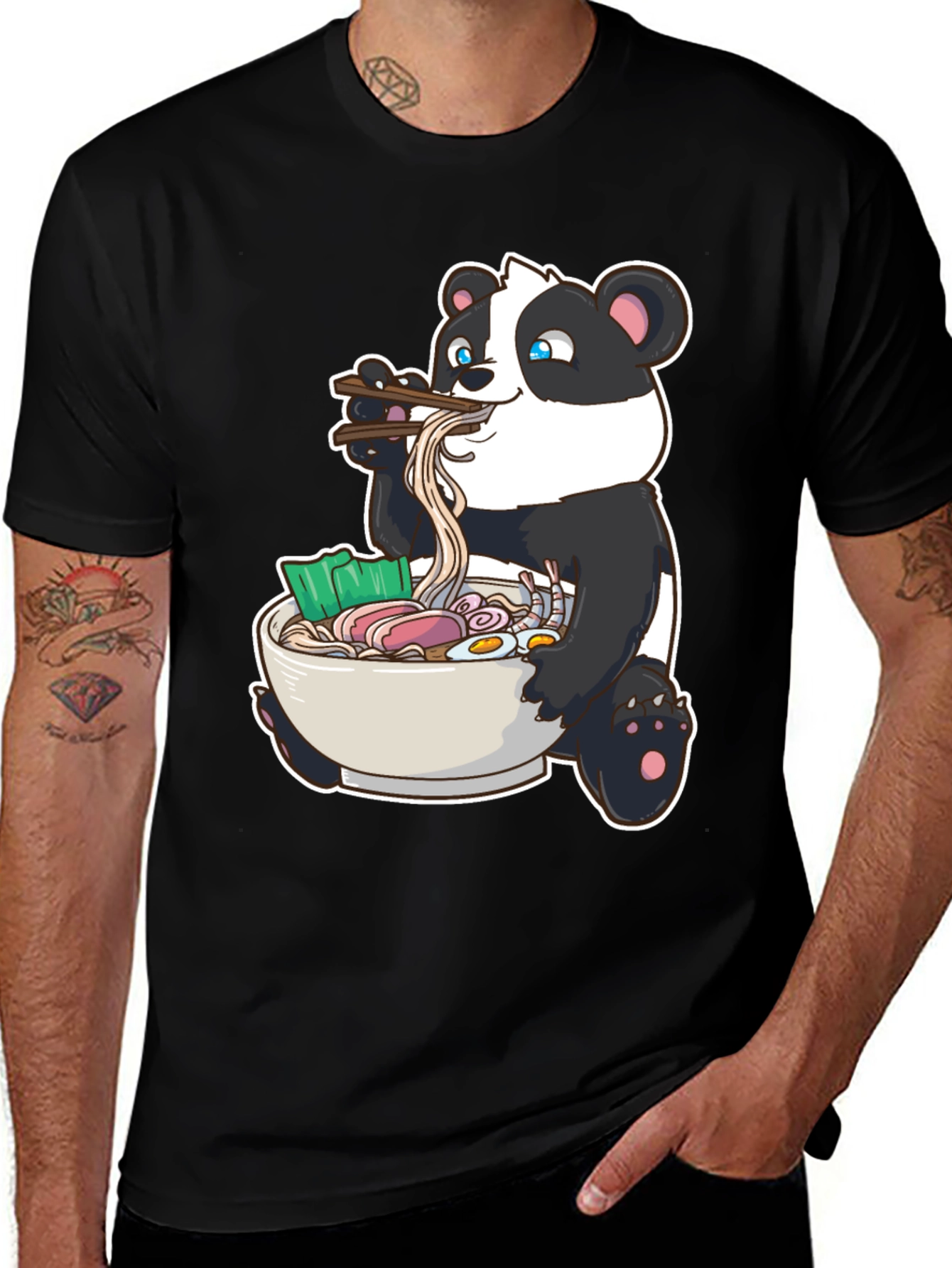 Variant 16 of Panda Ramen T-Shirt - Cute Anime Foodie Tee