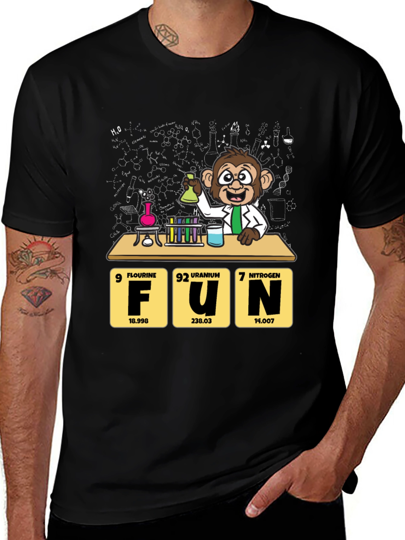 Black Science Monkey FUN T-Shirt main image