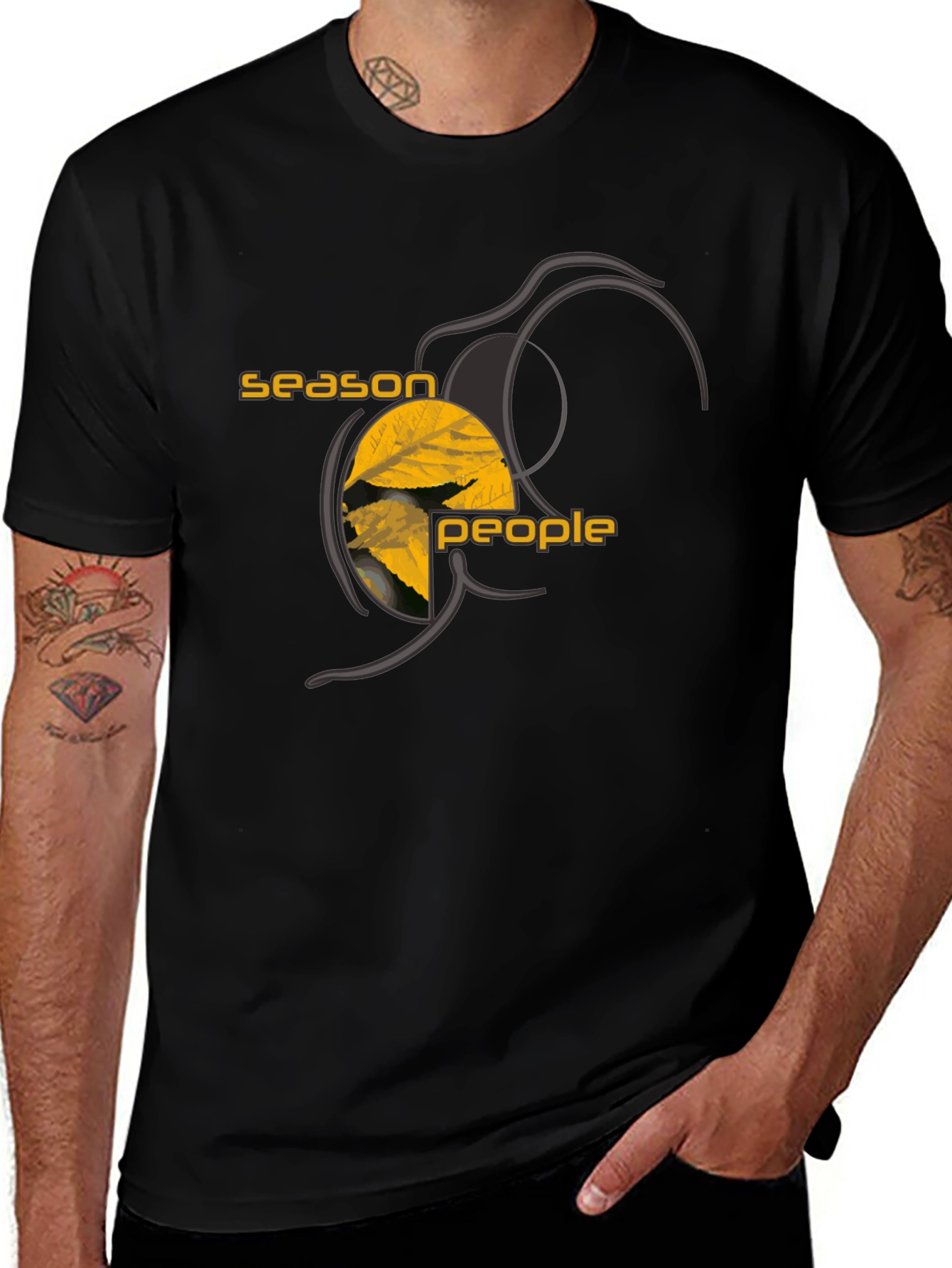 Variant 13 of Season People Black T-Shirt - Unique Graphic Tee