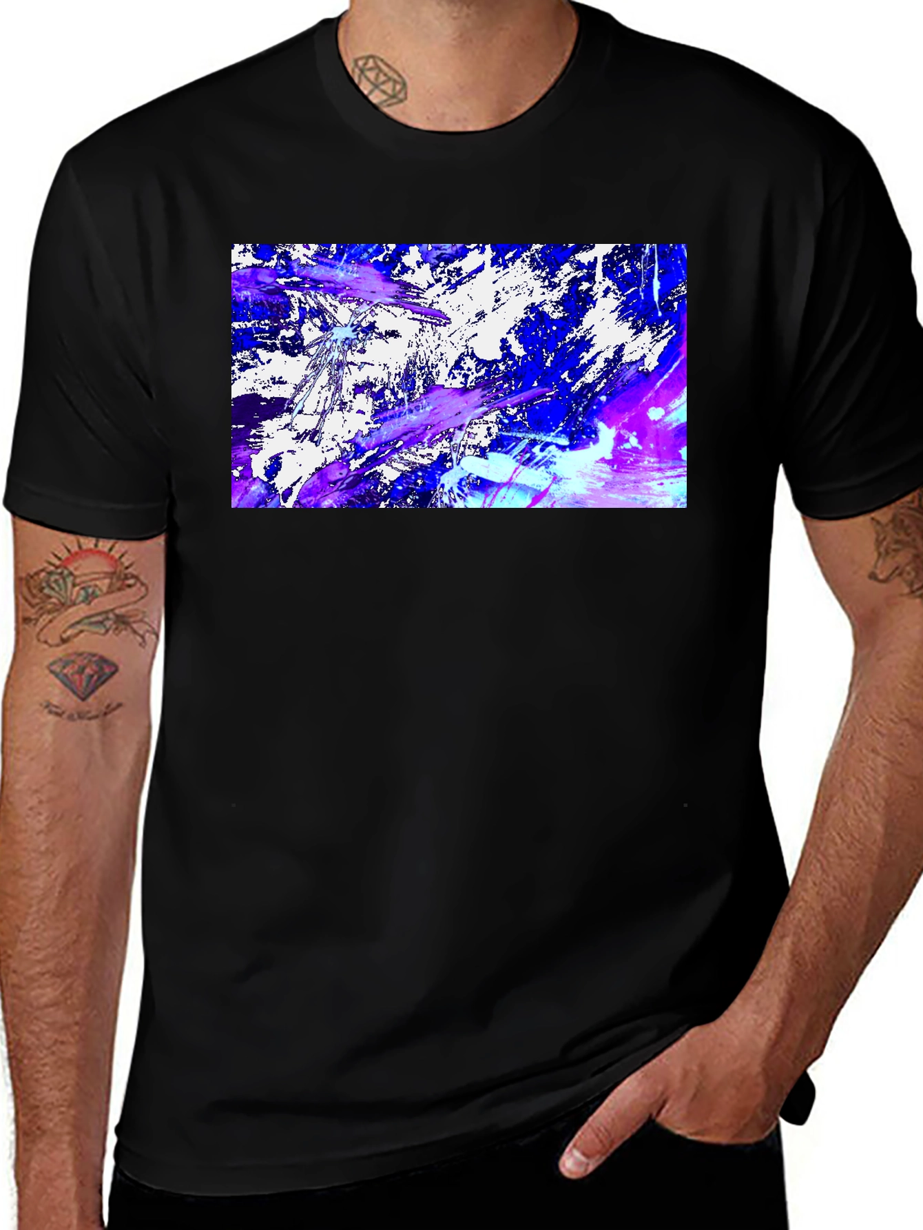 Abstract Art Black T-Shirt