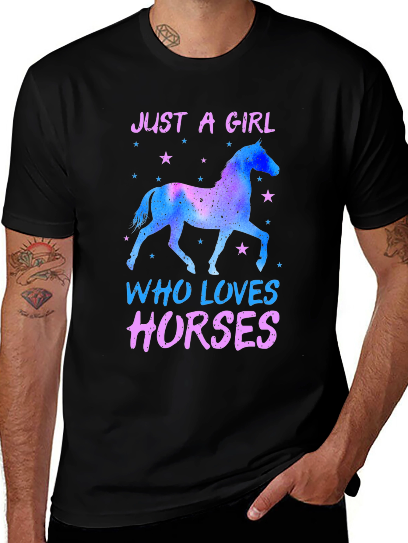 Variant 2 of Just A Girl Who Loves Horses T-Shirt