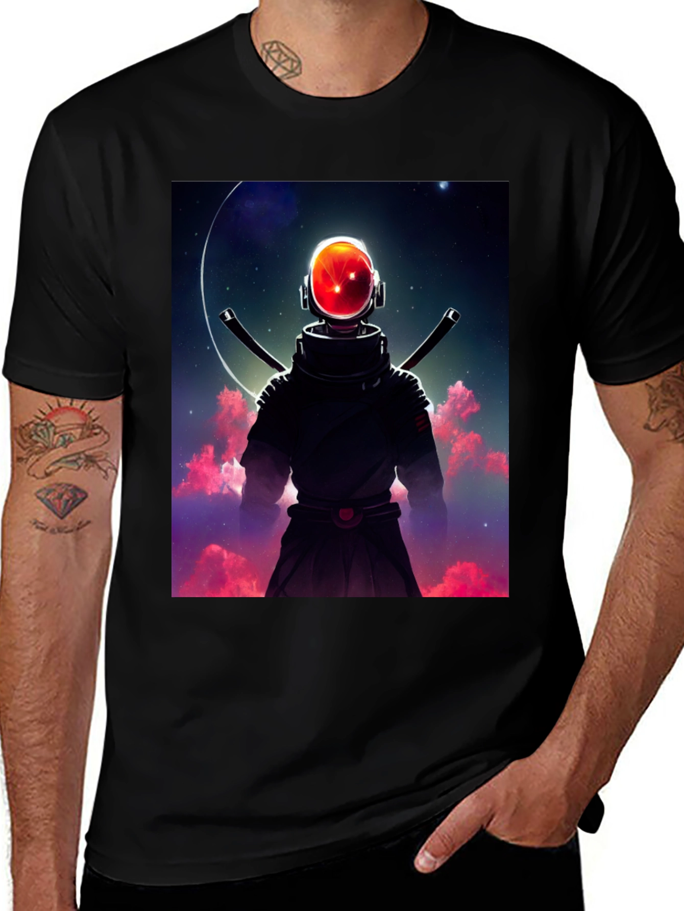 Variant 29 of Astronaut Samurai T-Shirt - Sci-Fi Warrior Tee