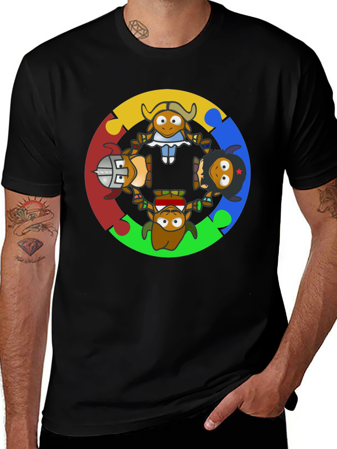 Variant 12 of Cartoon Cultural Character T-Shirt