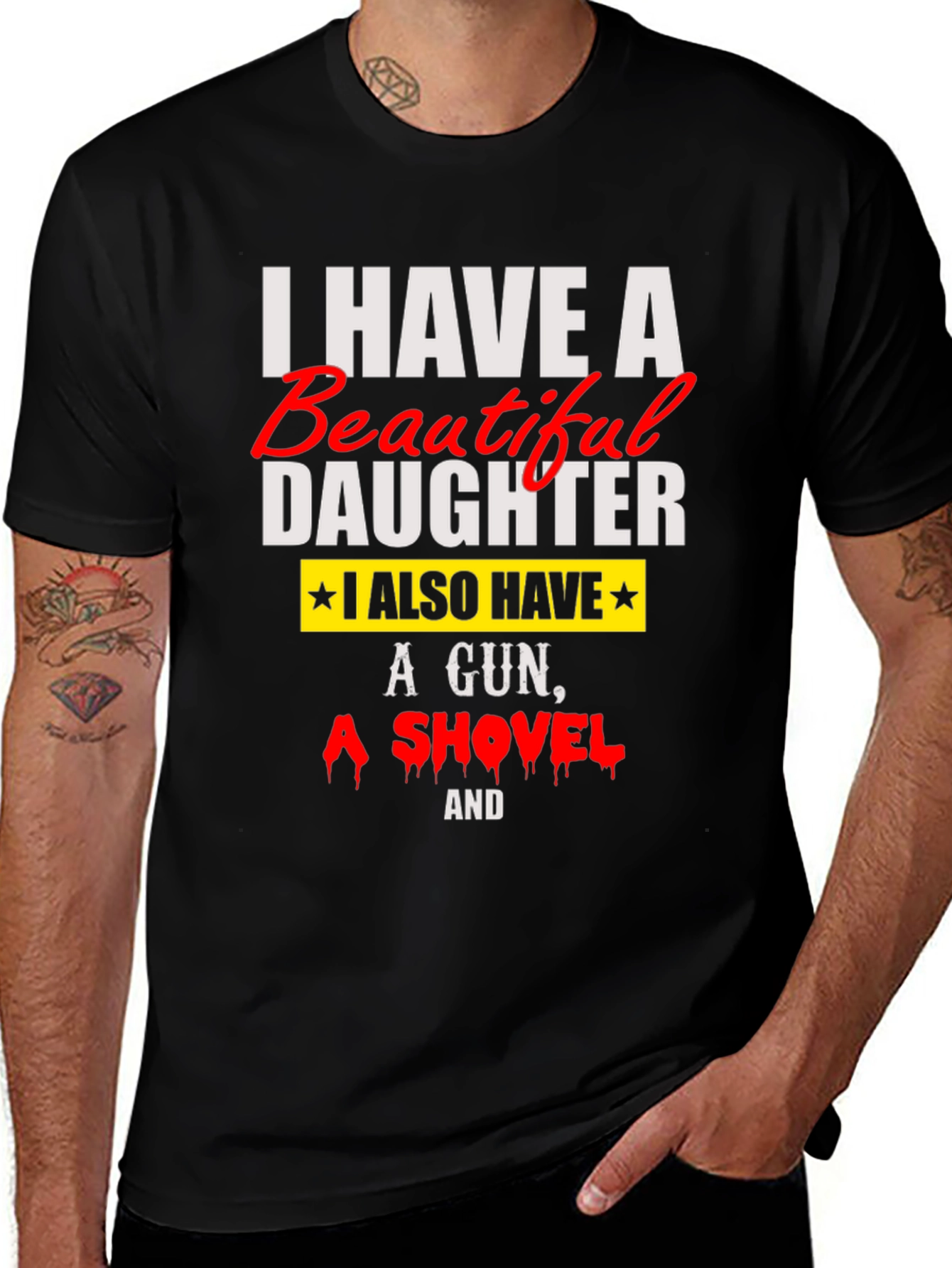 Variant 29 of I Have A Beautiful Daughter T-Shirt - Funny Novelty Dad Gift