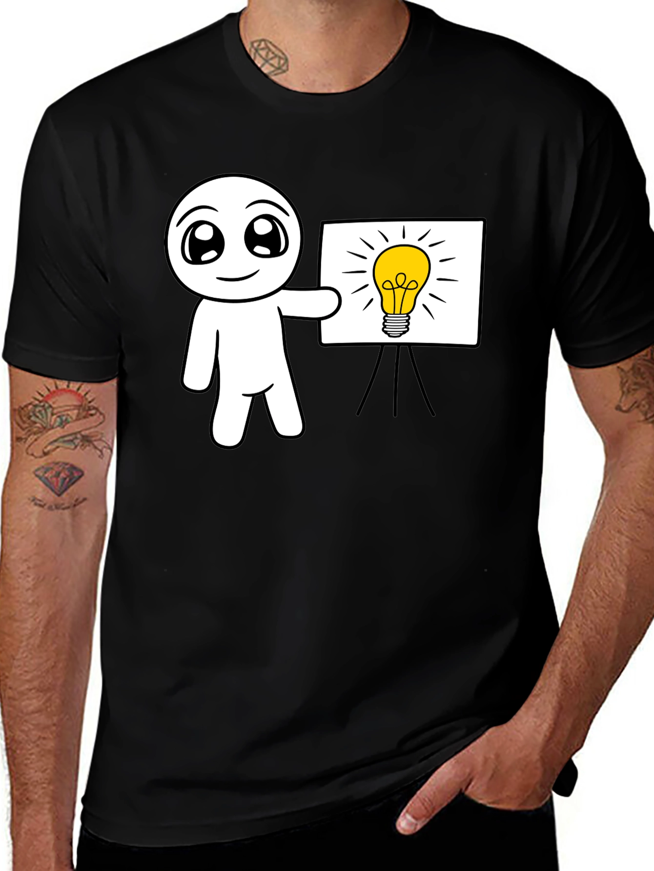 Variant 13 of Cartoon Idea Lightbulb Graphic T-Shirt