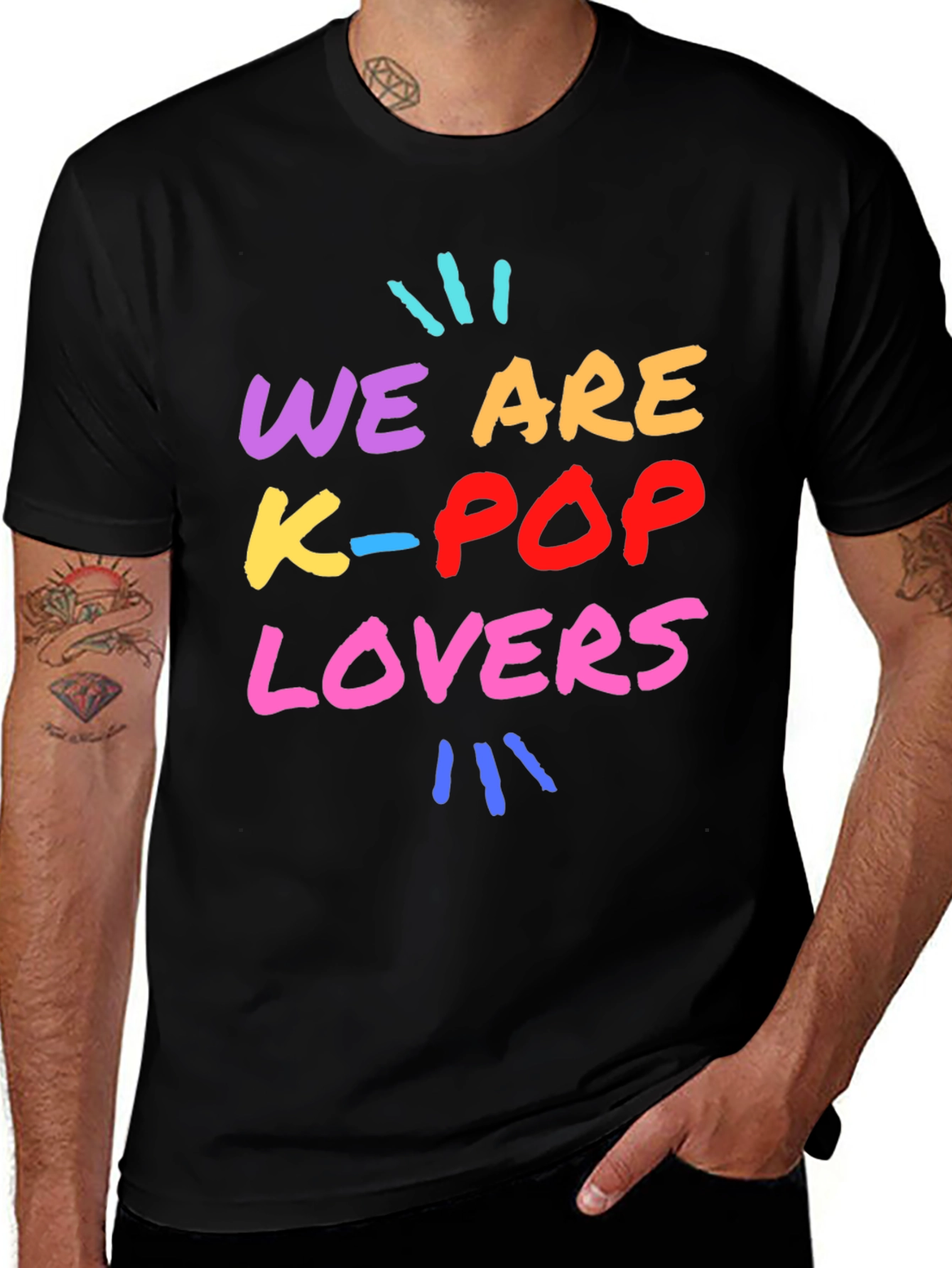 We Are K-Pop Lovers Graphic Tee - Black