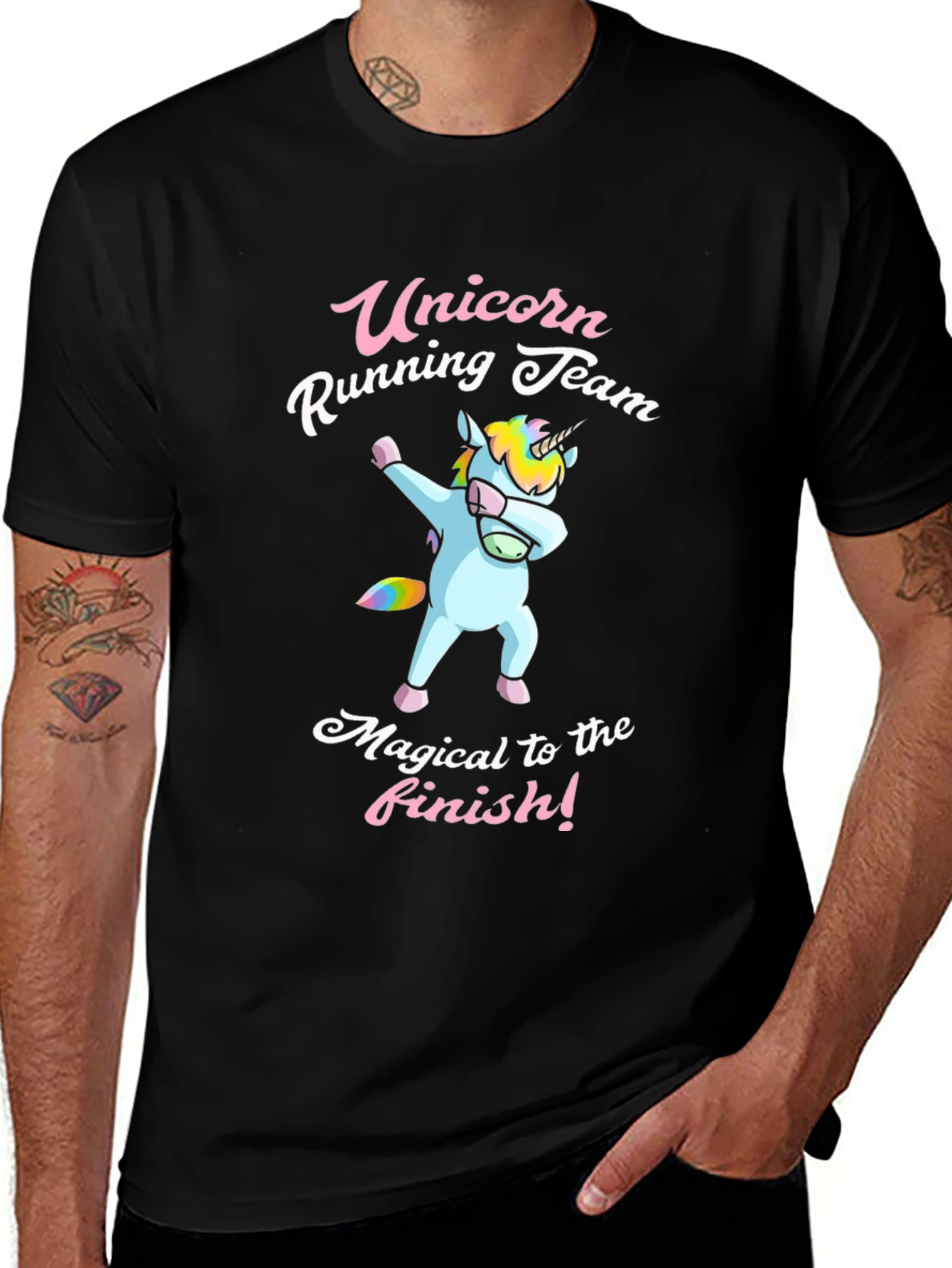 Unicorn Running Team Graphic T-Shirt