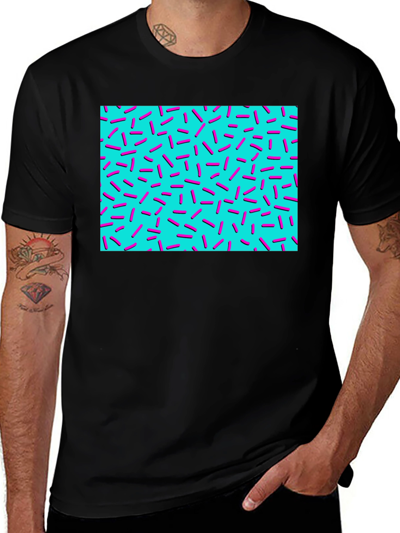 Variant 28 of Retro Sprinkle Pattern T-Shirt