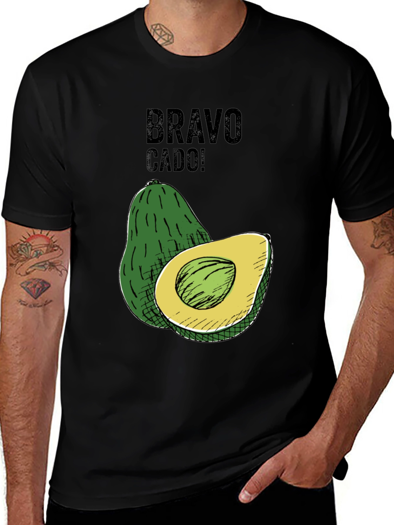 Variant 16 of Bravo-cado Avocado T-Shirt - Funny Foodie Tee