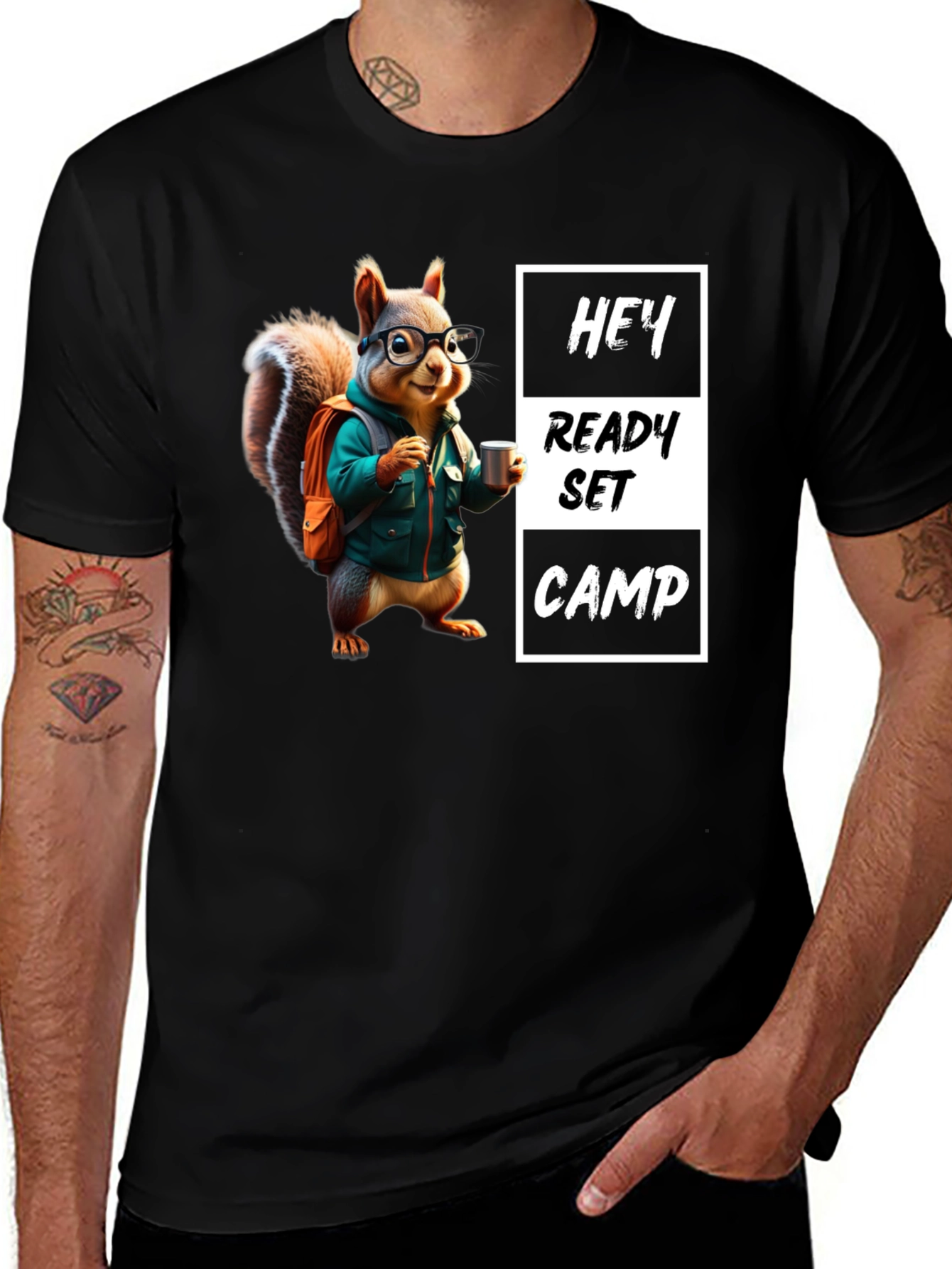 Variant 10 of Hey Ready Set Camp Squirrel T-Shirt