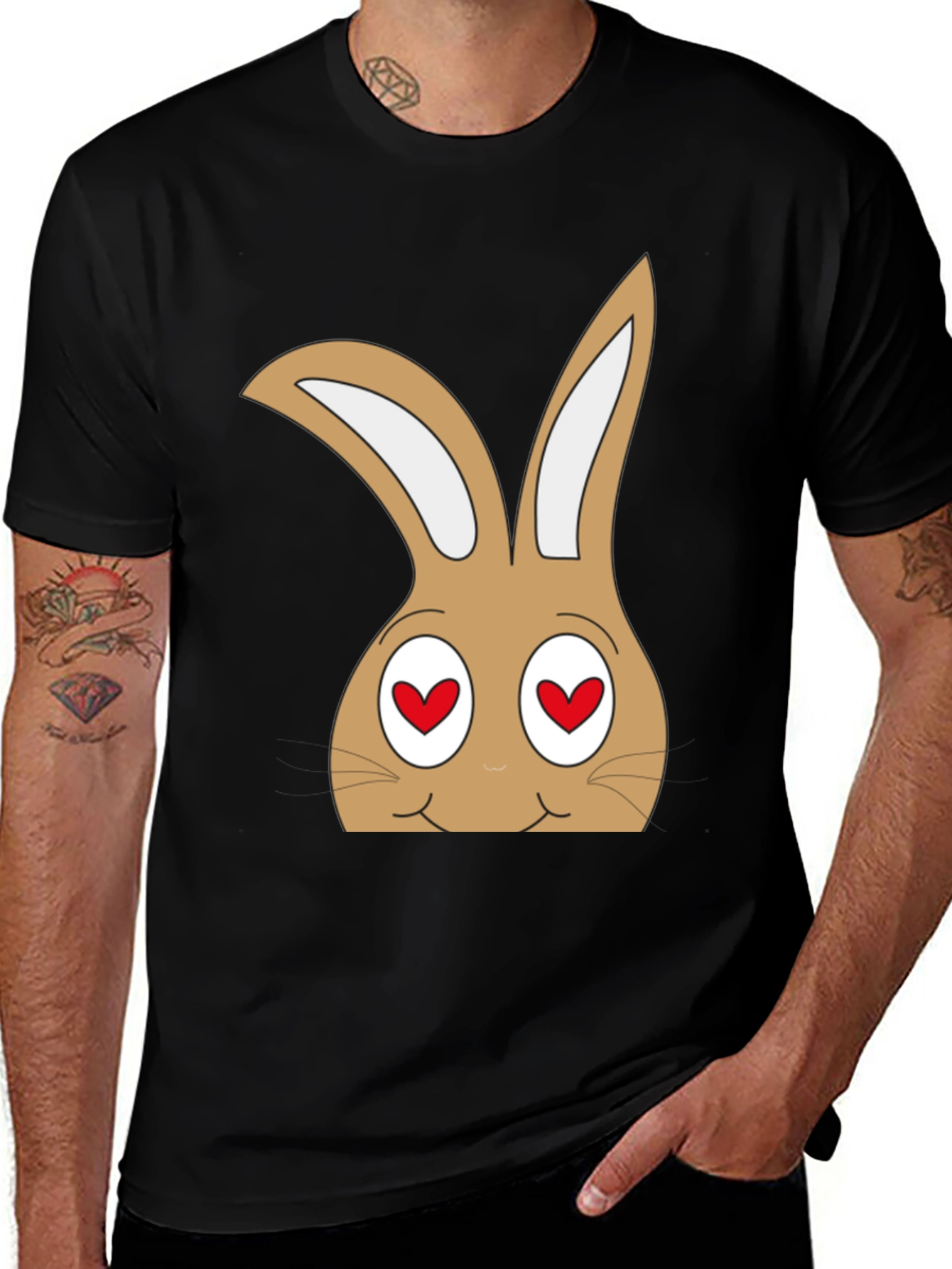 Variant 29 of Funny Bunny Heart Eyes T-Shirt