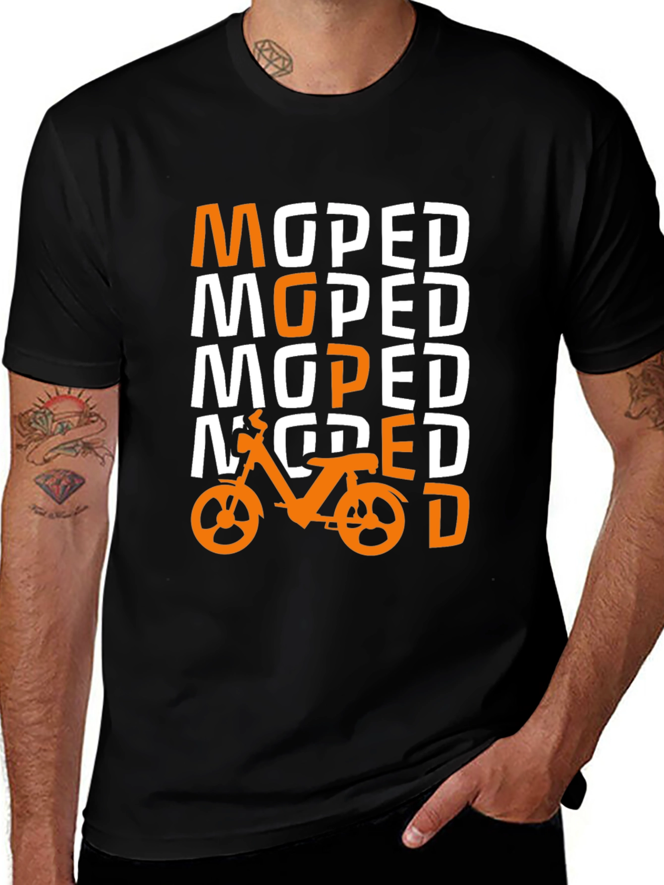 Variant 27 of Moped T-Shirt - Black Graphic Tee