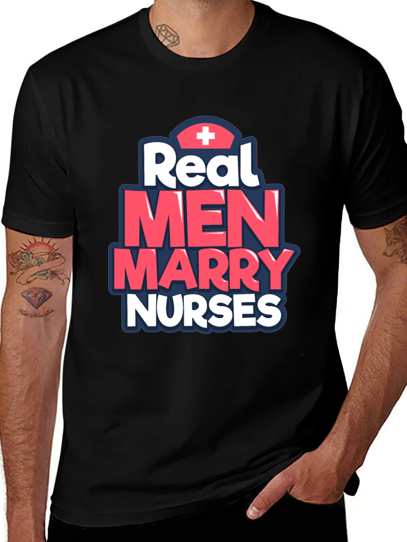 Variant 12 of Real Men Marry Nurses T-Shirt