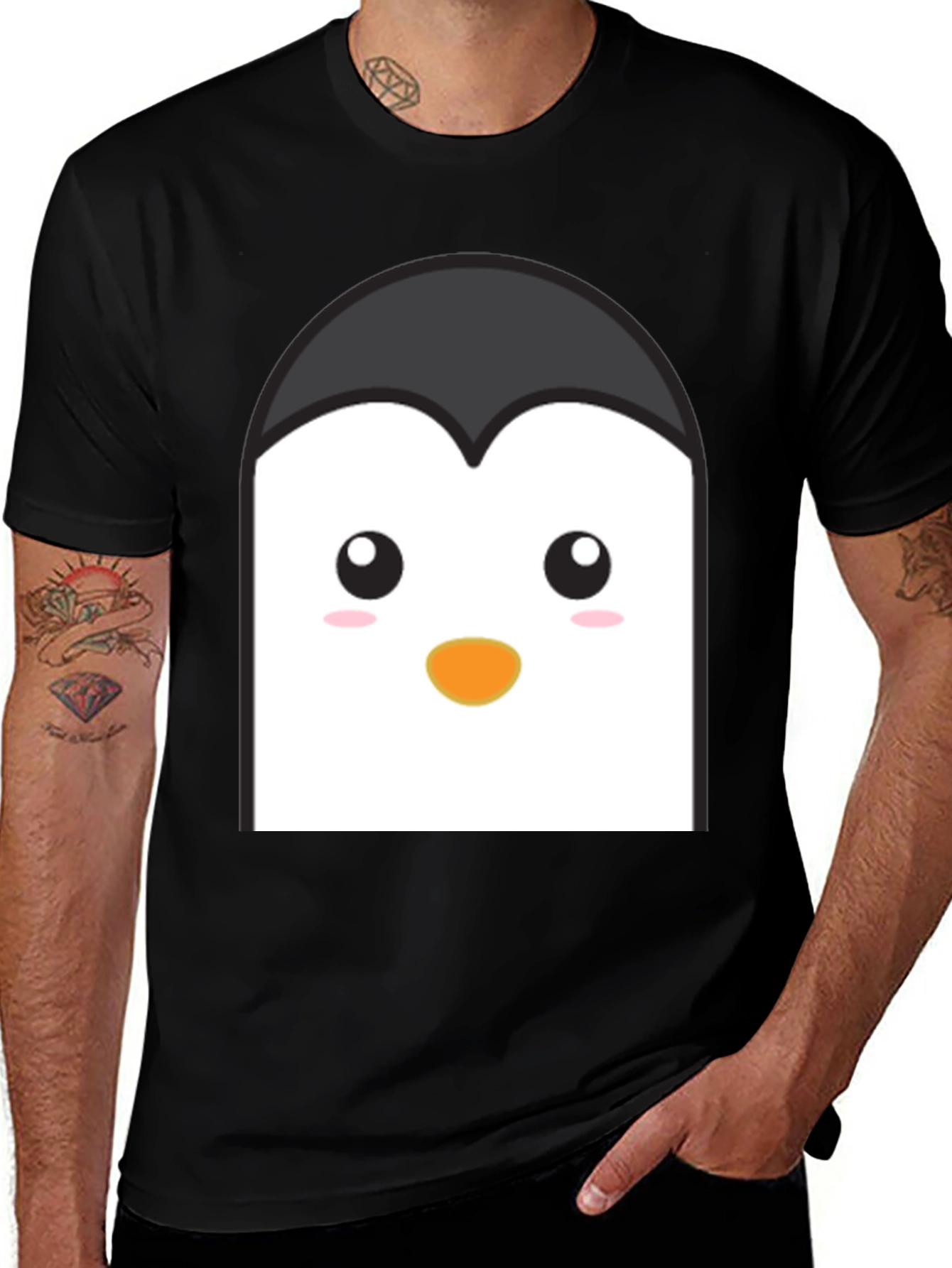 Variant 20 of Cute Penguin Face Graphic T-Shirt