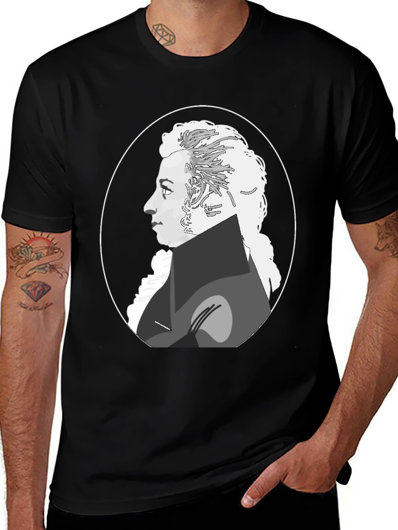 Mozart Graphic Tee - Classic Composer Portrait