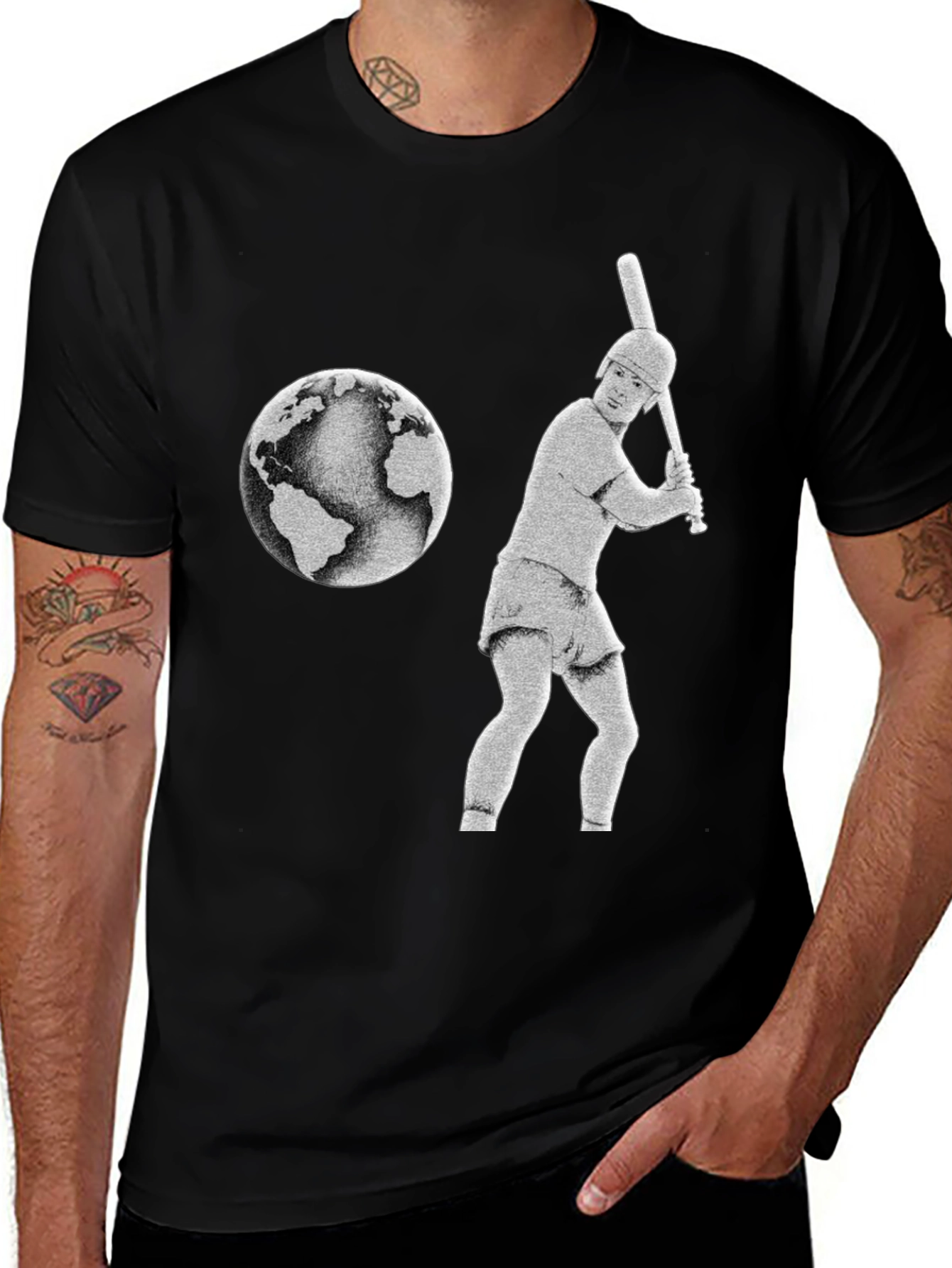 Variant 11 of Baseball Earth Graphic Tee