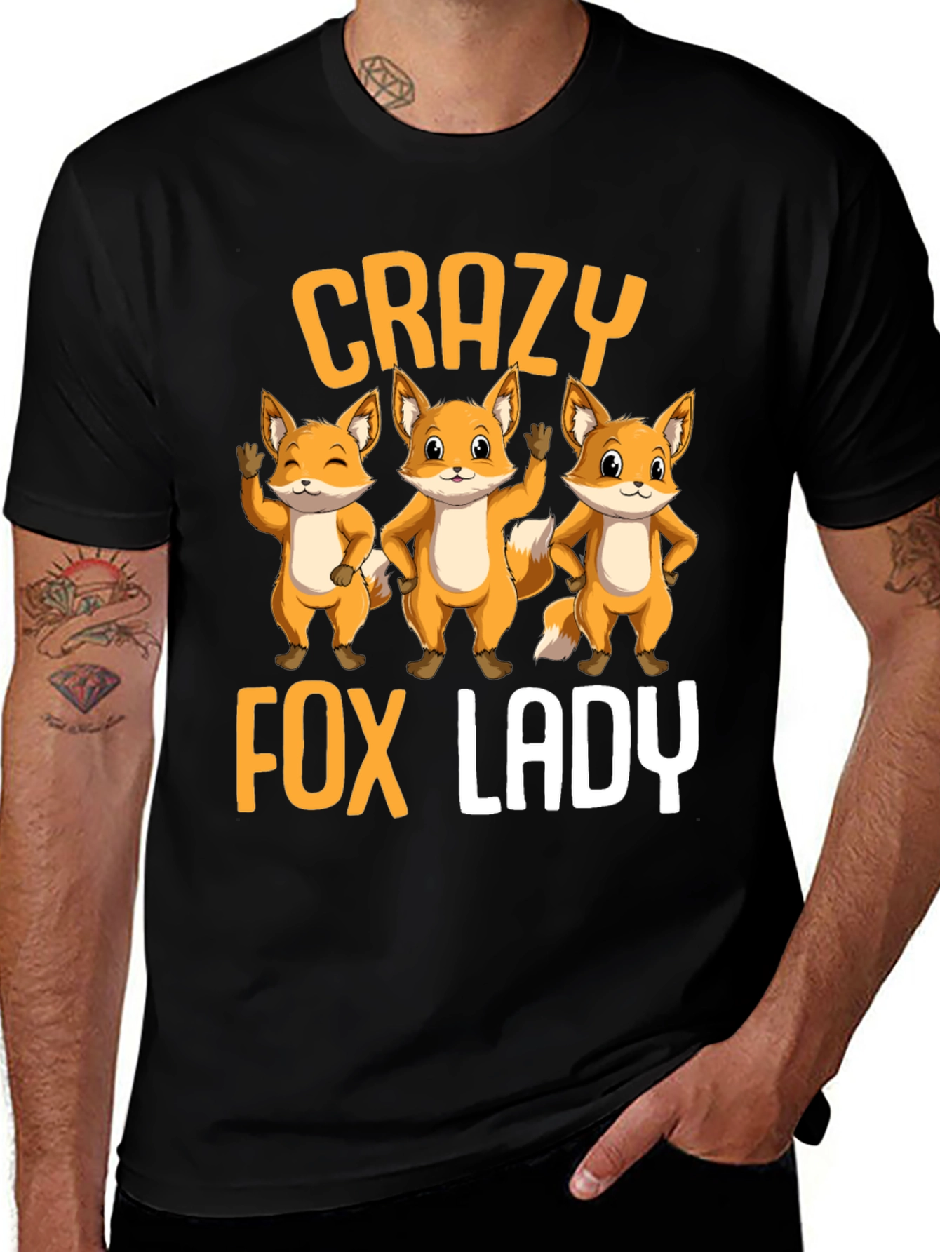 Variant 13 of Crazy Fox Lady T-Shirt | Cute Animal Graphic Tee