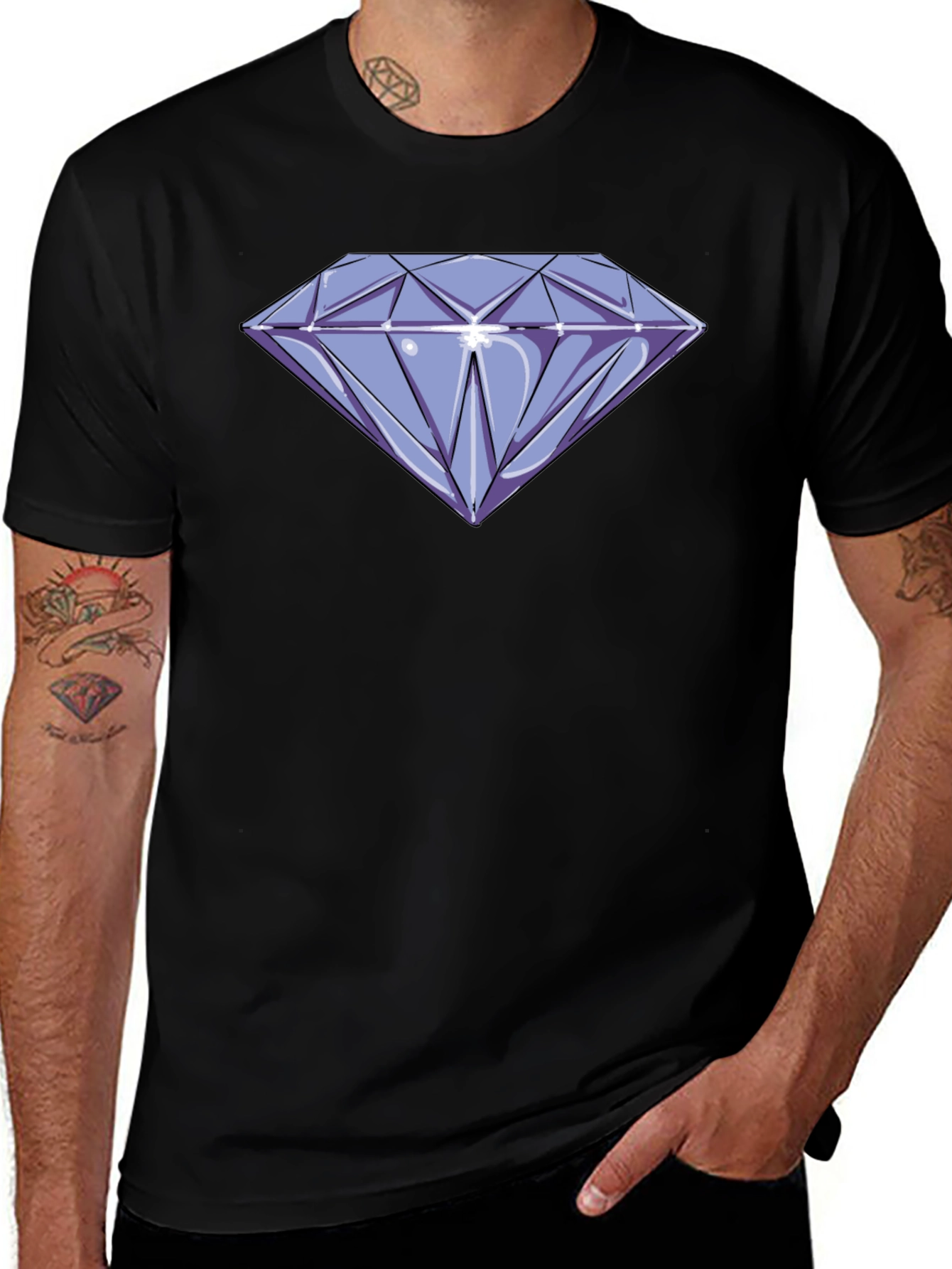 Variant 10 of Diamond Graphic T-Shirt - Casual Style