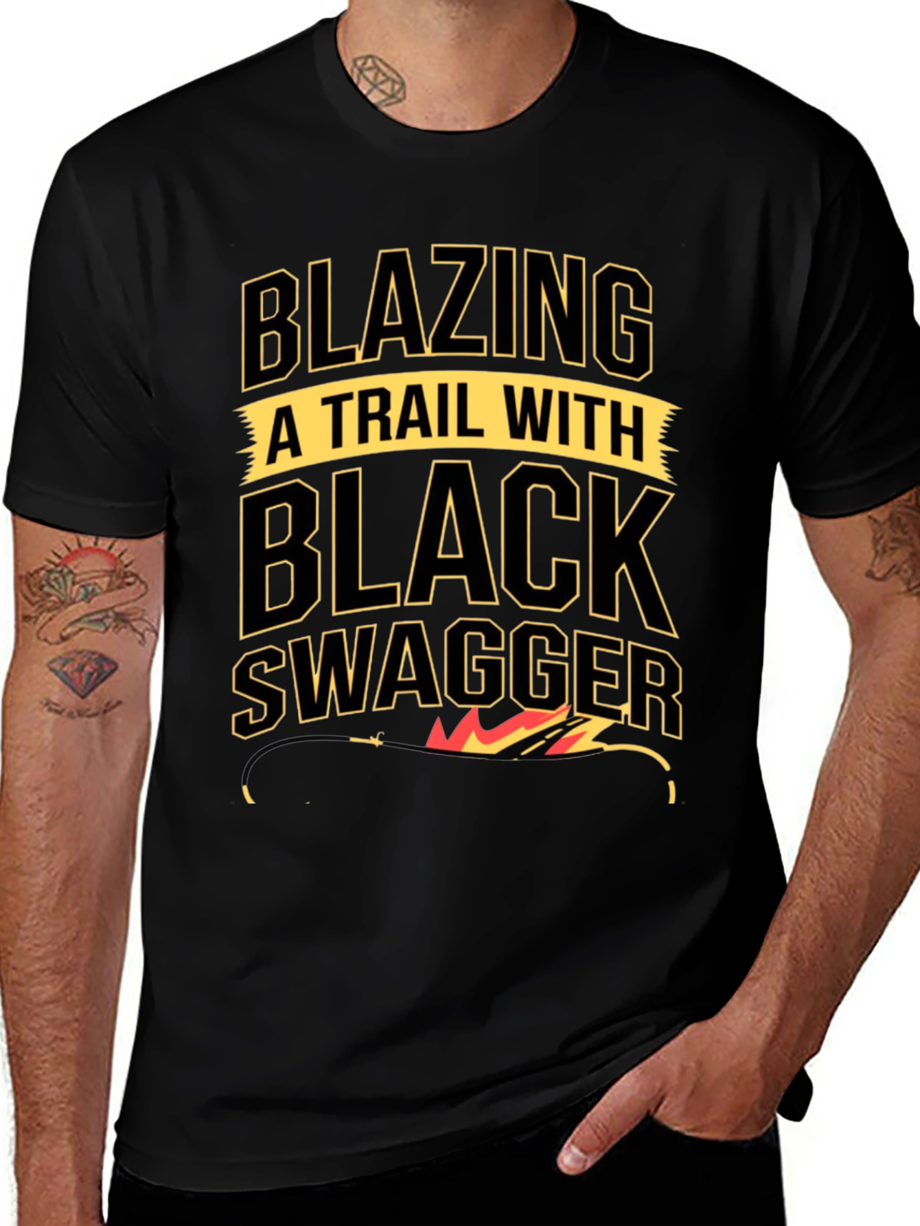 Variant 24 of Blazing Black Swagger Graphic T-Shirt