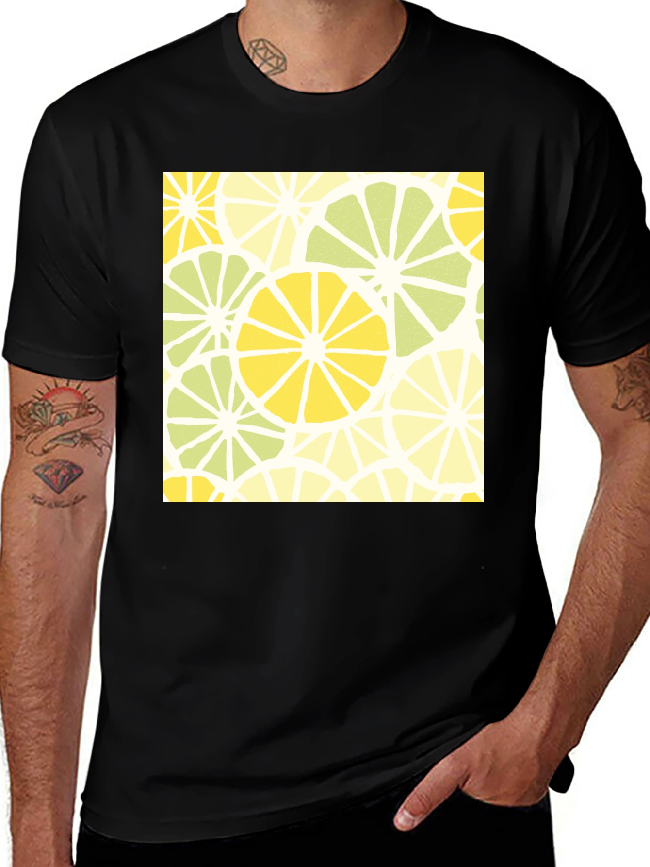 Variant 24 of Citrus Slice Graphic Tee - Trendy Pattern T-Shirt