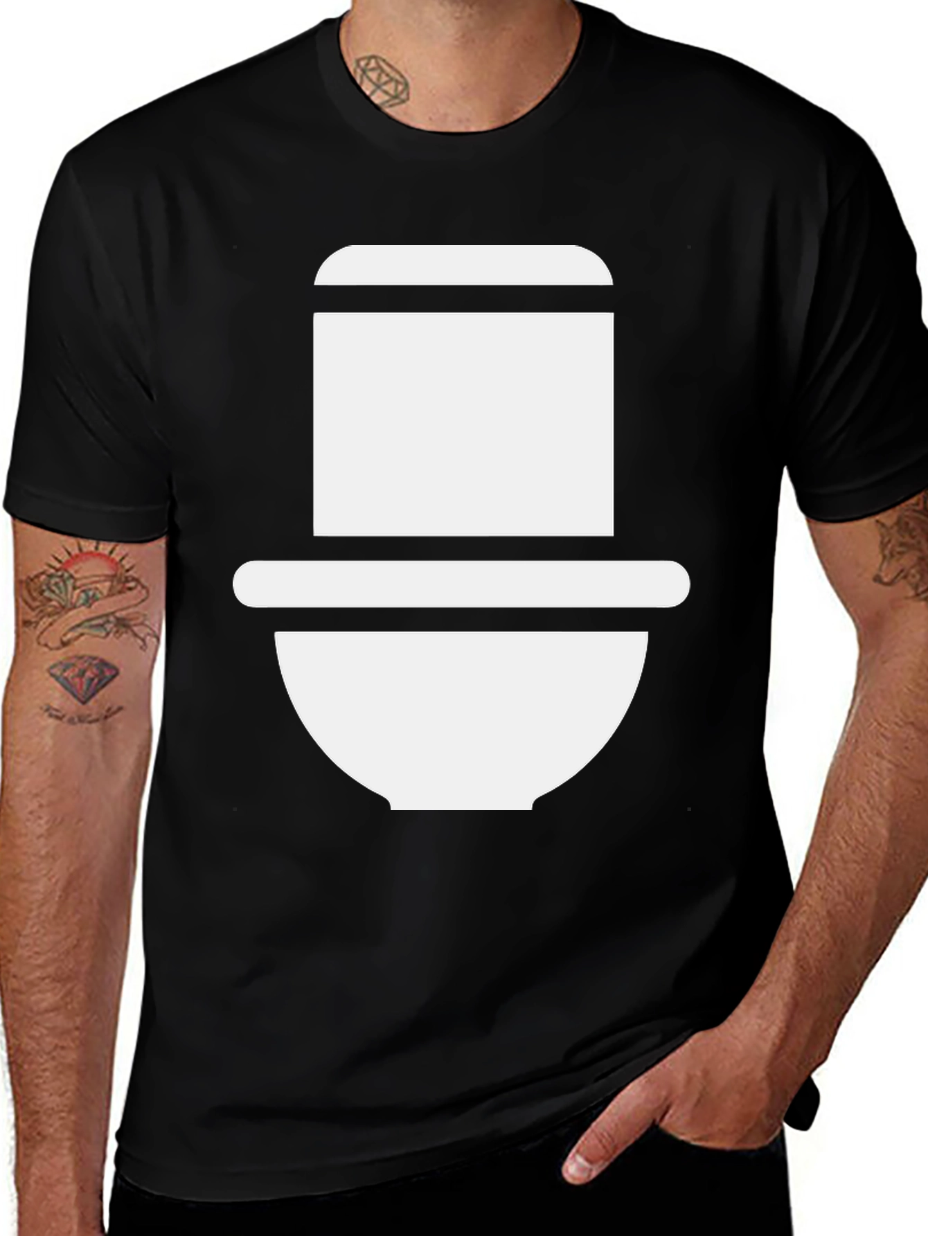 Variant 17 of Modern Graphic Tee - Toilet Design