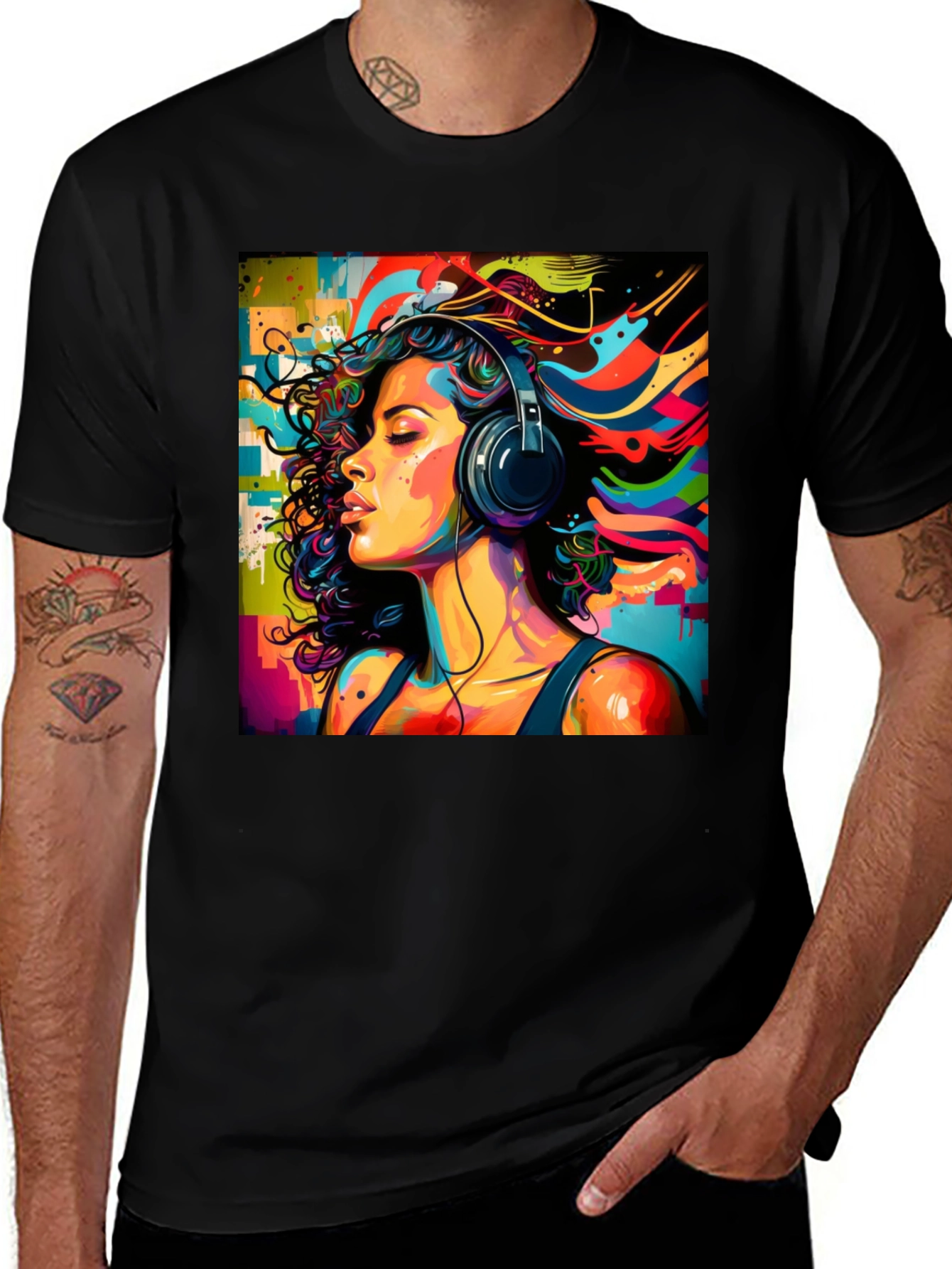 Variant 24 of Colorful Music Lover T-Shirt