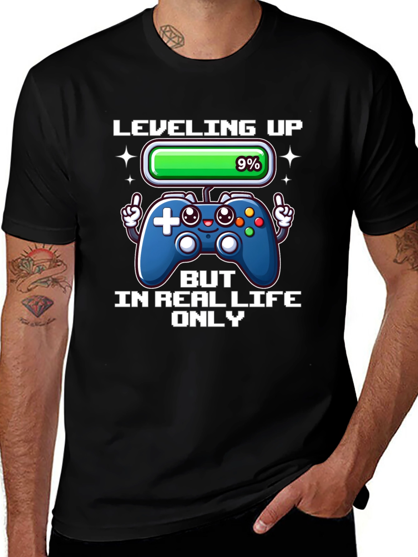 Variant 13 of Leveling Up Gaming T-Shirt