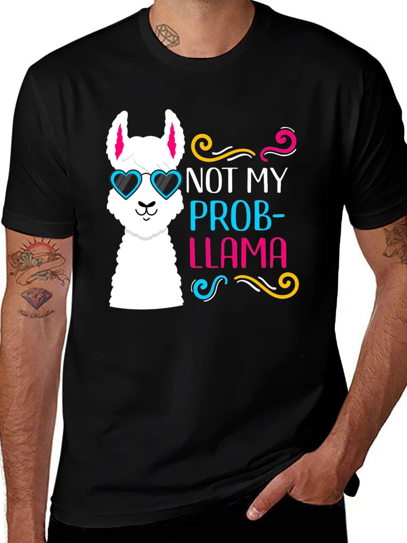 Variant 6 of Not My Prob-Llama T-Shirt Funny Llama Tee