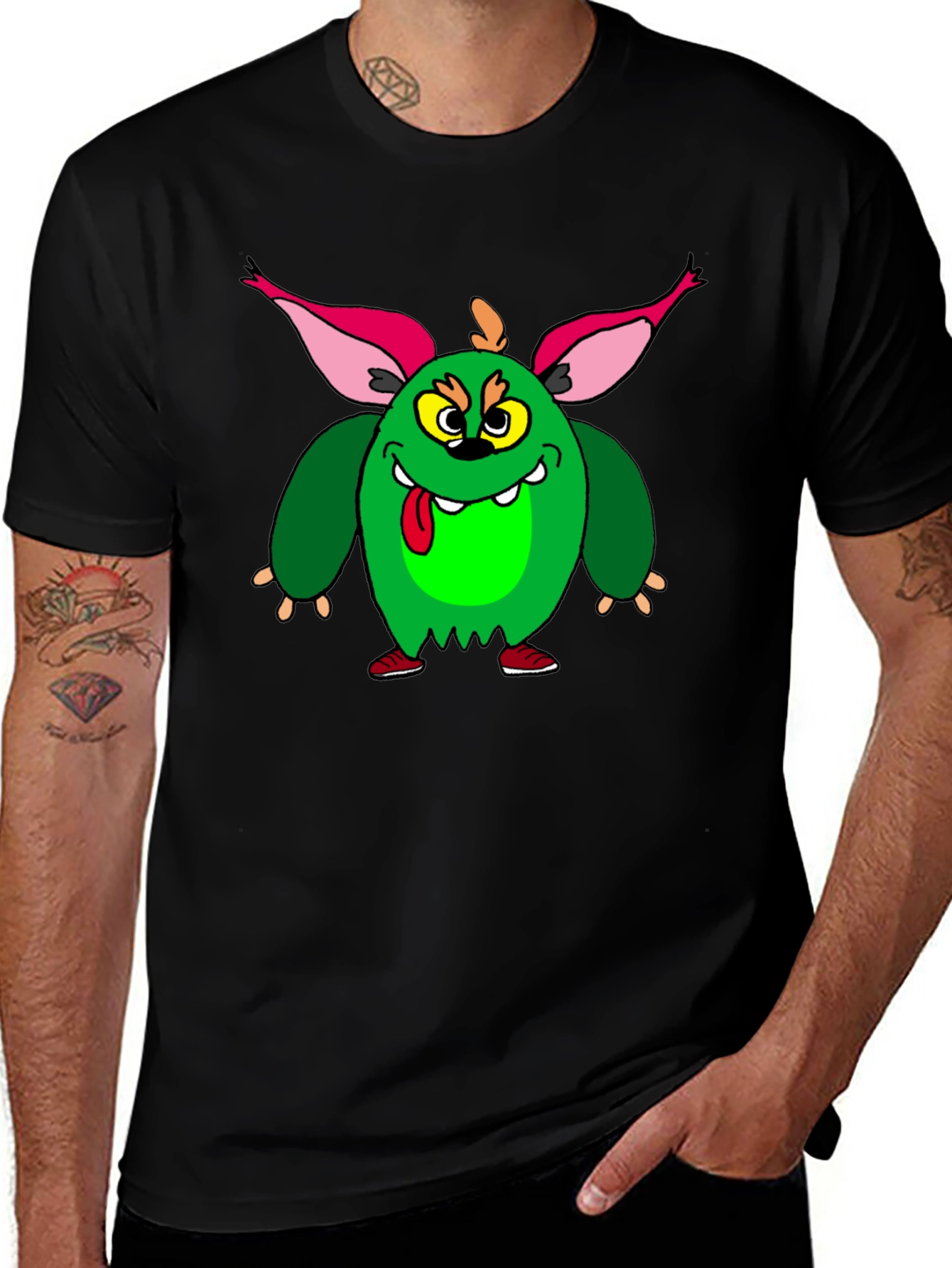 Variant 14 of Funny Cartoon Monster Graphic T-Shirt
