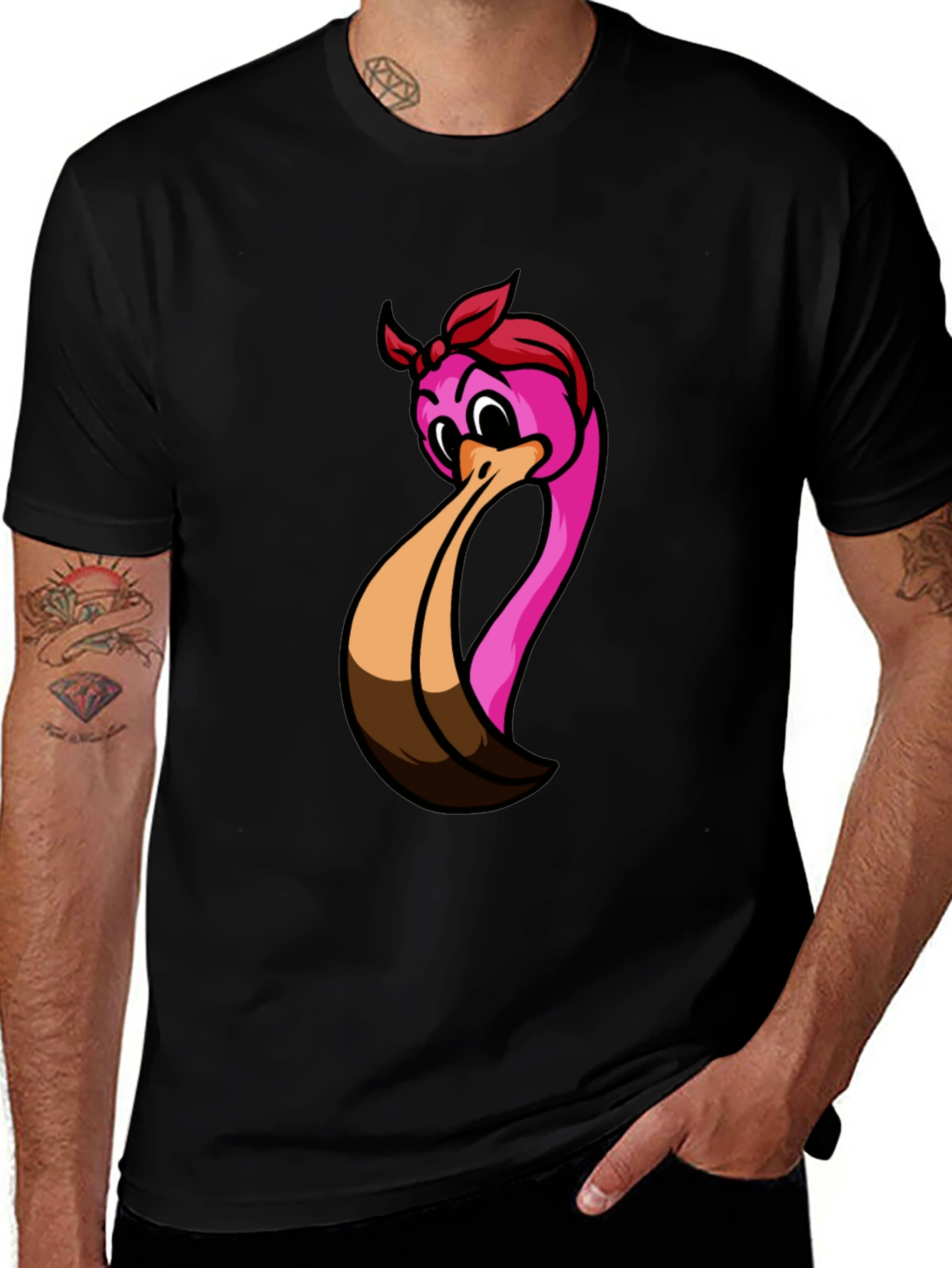 Variant 28 of Cartoon Flamingo T-Shirt - Stylish Graphic Tee