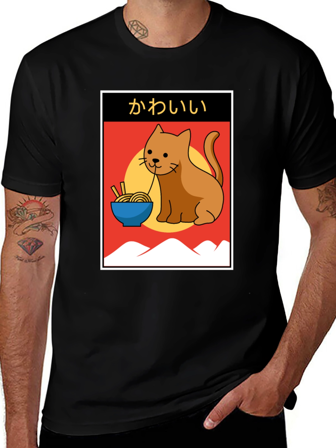 Variant 14 of Kawaii Cat Ramen T-Shirt