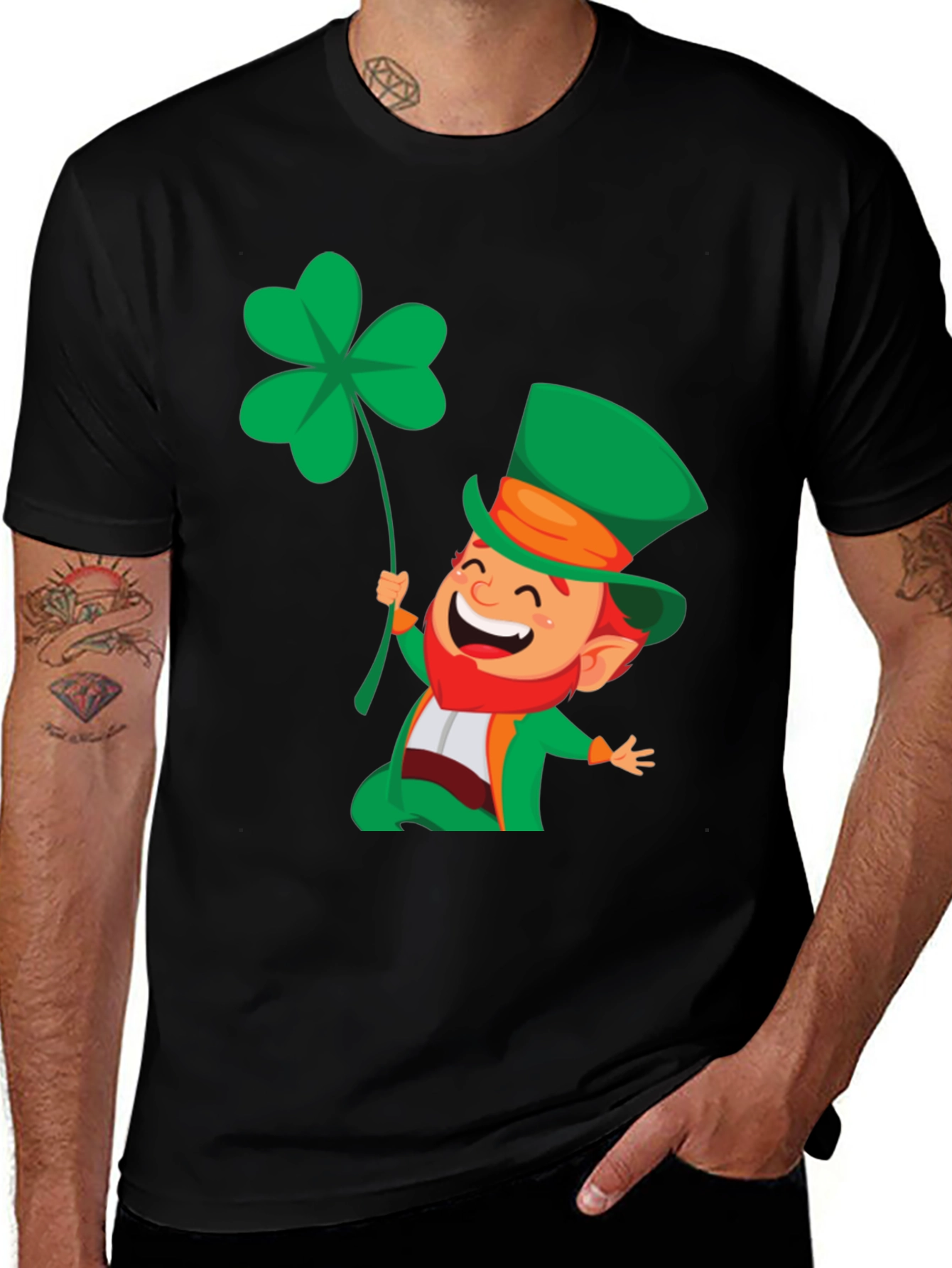 Variant 4 of St. Patrick's Day Leprechaun Clover T-Shirt