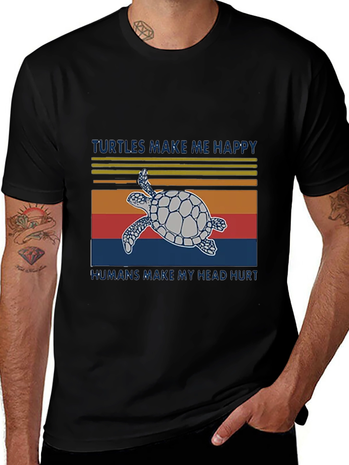 Variant 11 of Turtles Make Me Happy Graphic T-Shirt