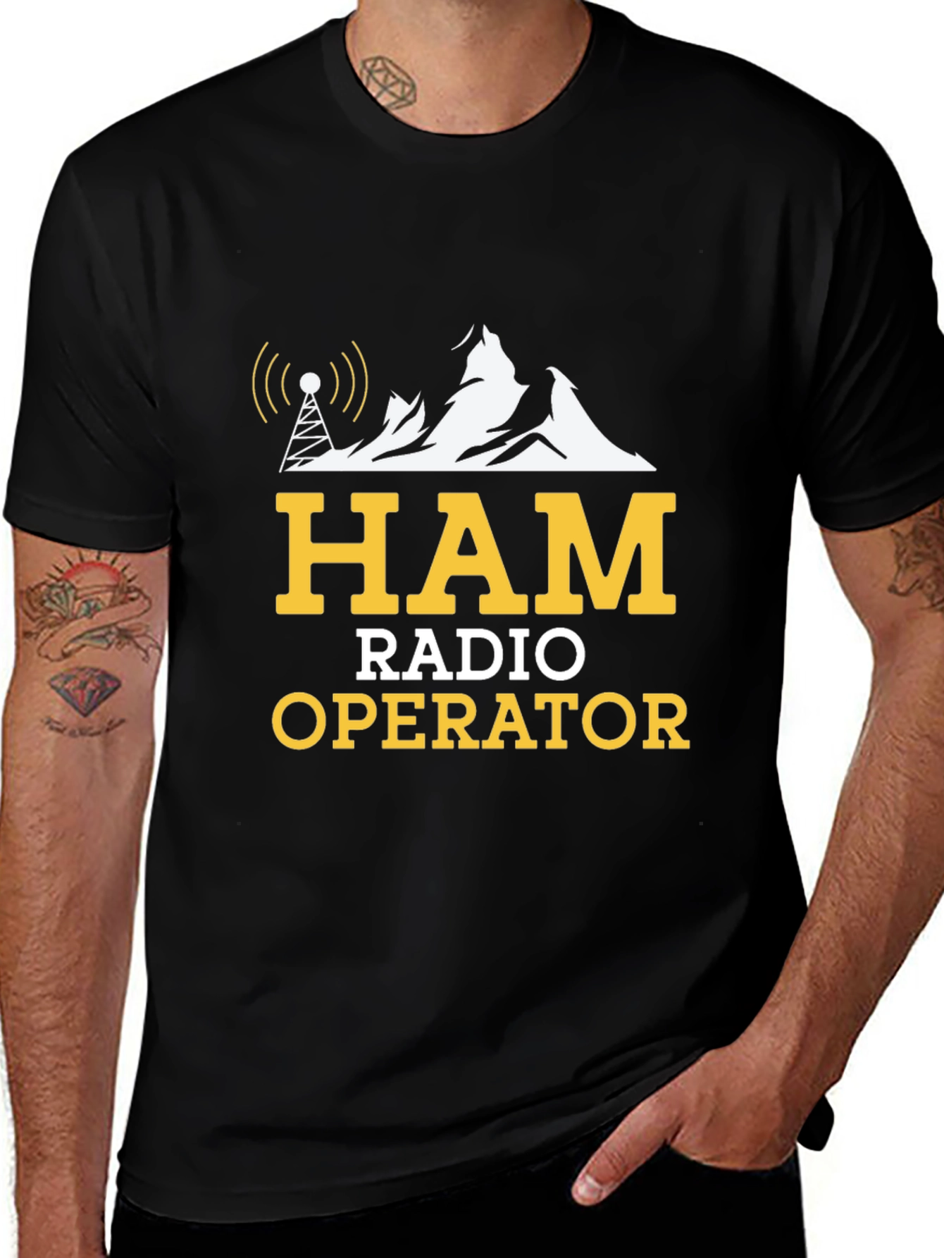 Variant 23 of Ham Radio Operator T-Shirt - Mountain Antenna Design