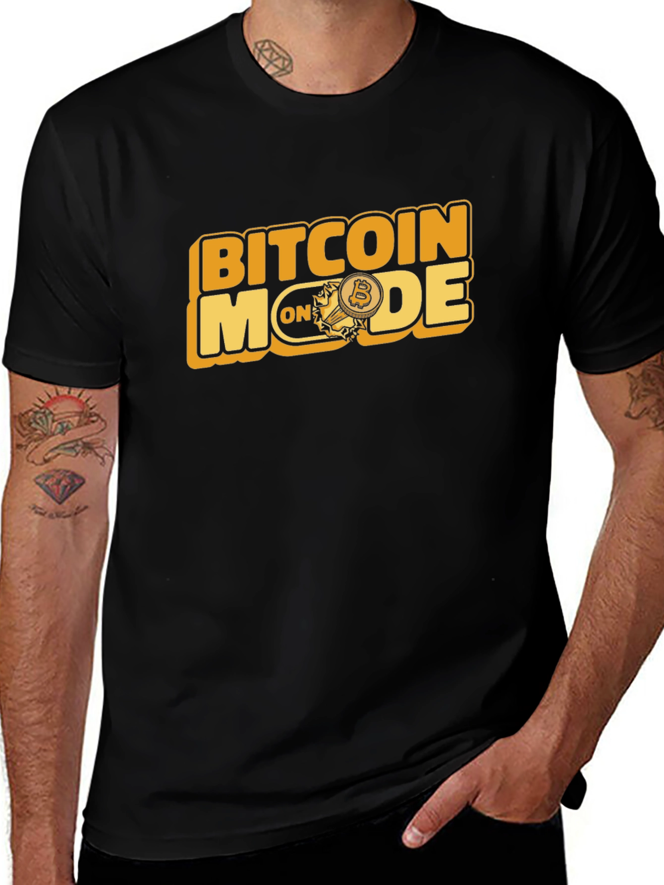 Variant 7 of Bitcoin Mode Black T-Shirt