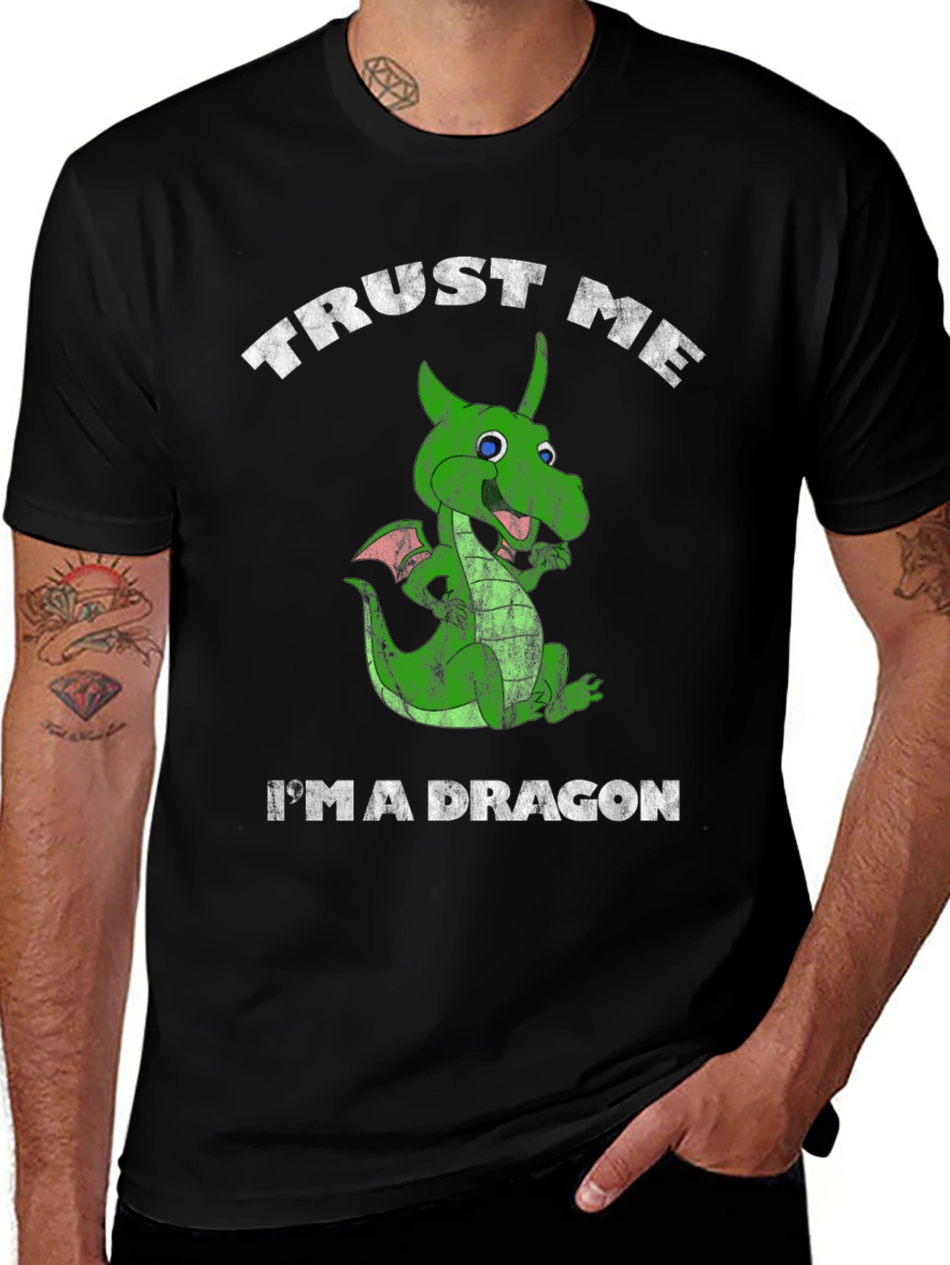 Trust Me I'm A Dragon T-Shirt Funny Green Dragon