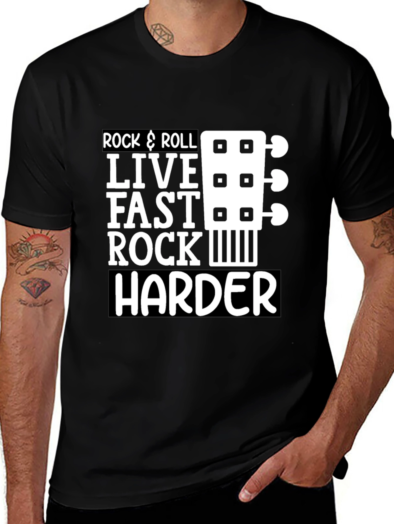 Variant 25 of Rock & Roll Live Fast T-Shirt