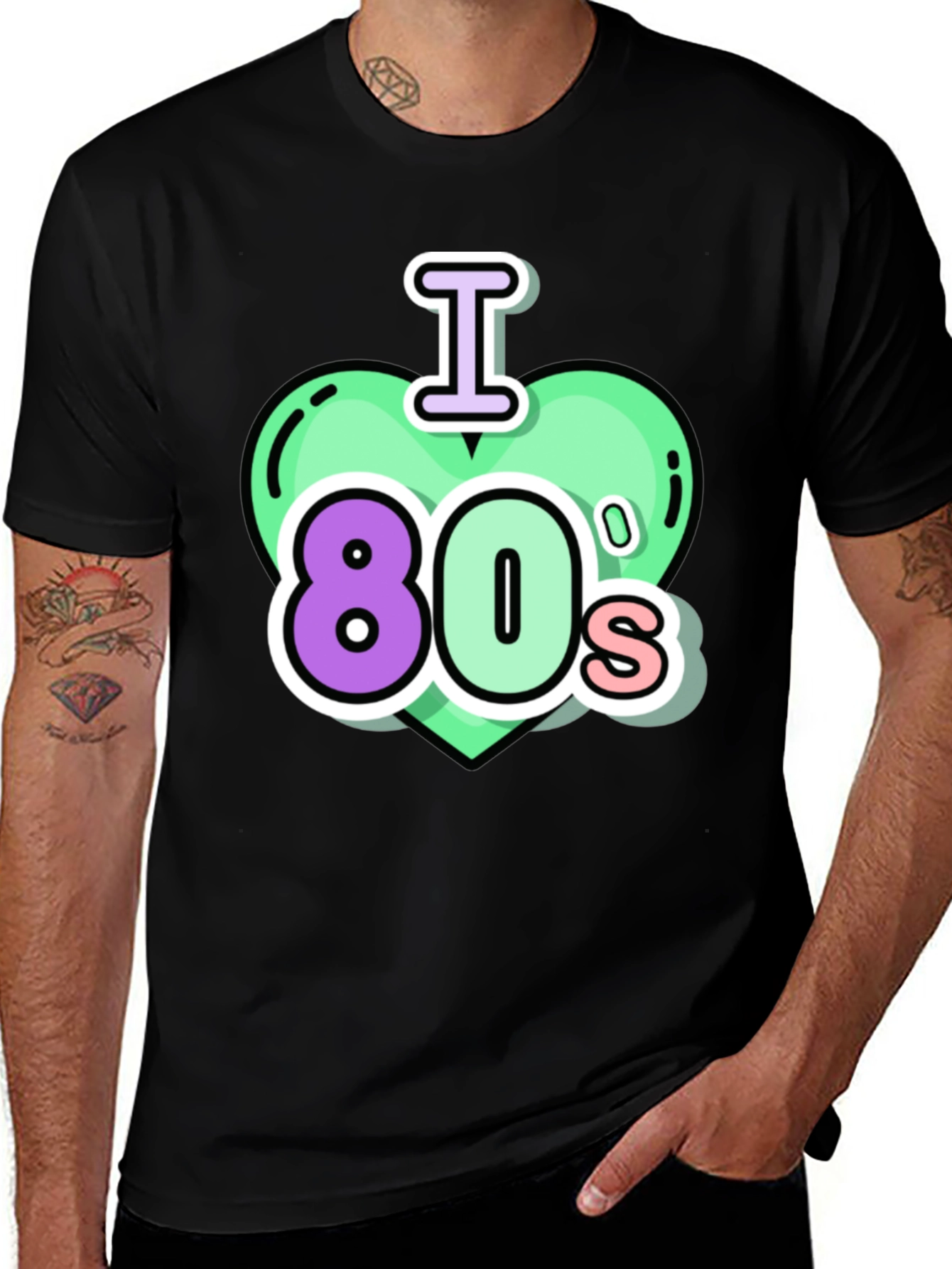 Variant 30 of I Love the 80s Black T-Shirt