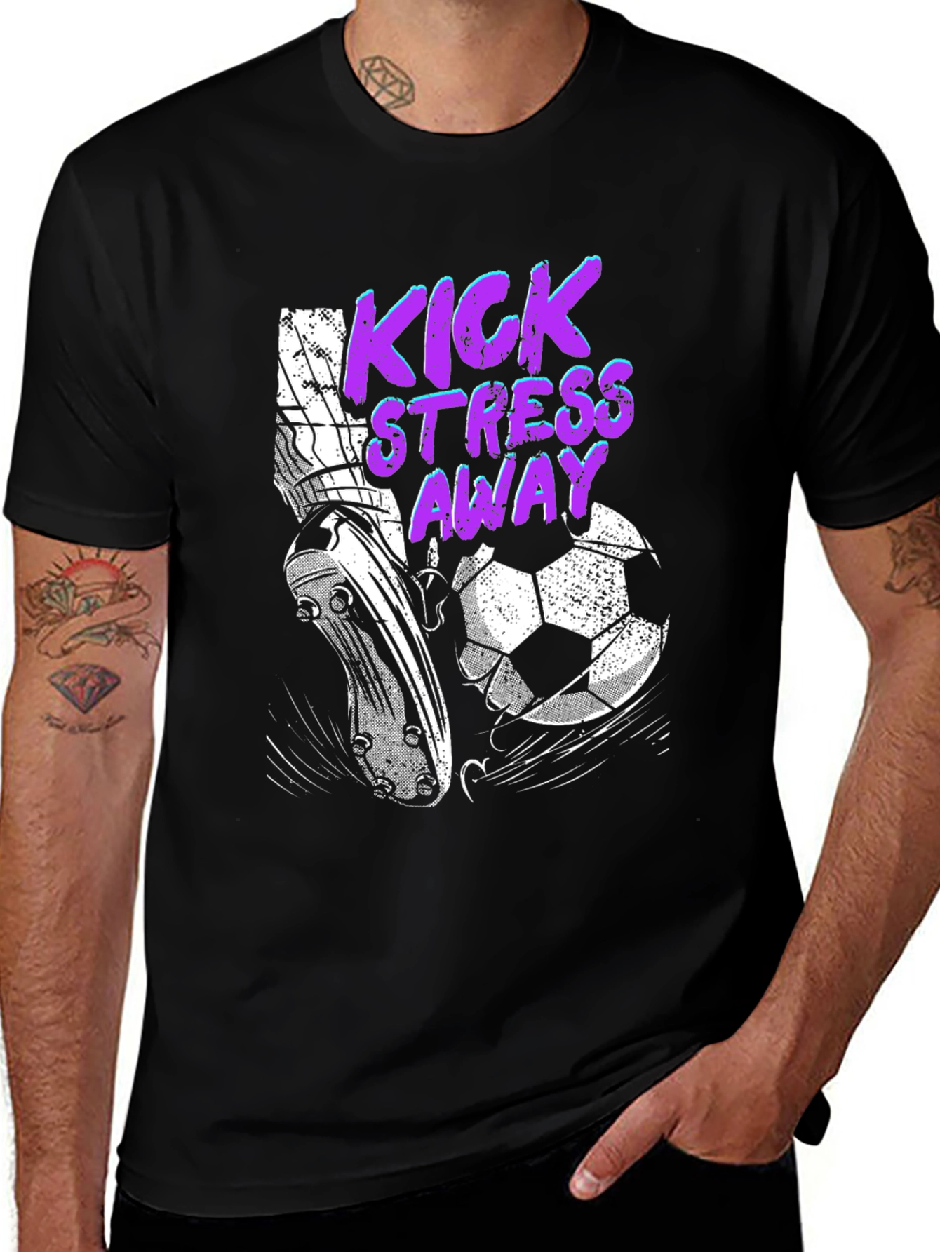 Kick Stress Away Soccer T-Shirt