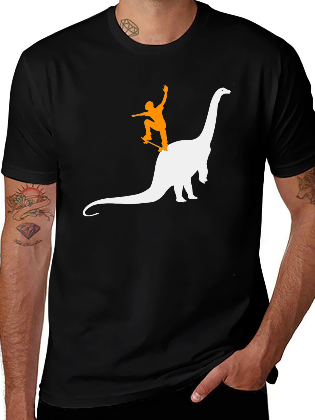 Variant 15 of Dino Skate T-Shirt - Cool Graphic Tee