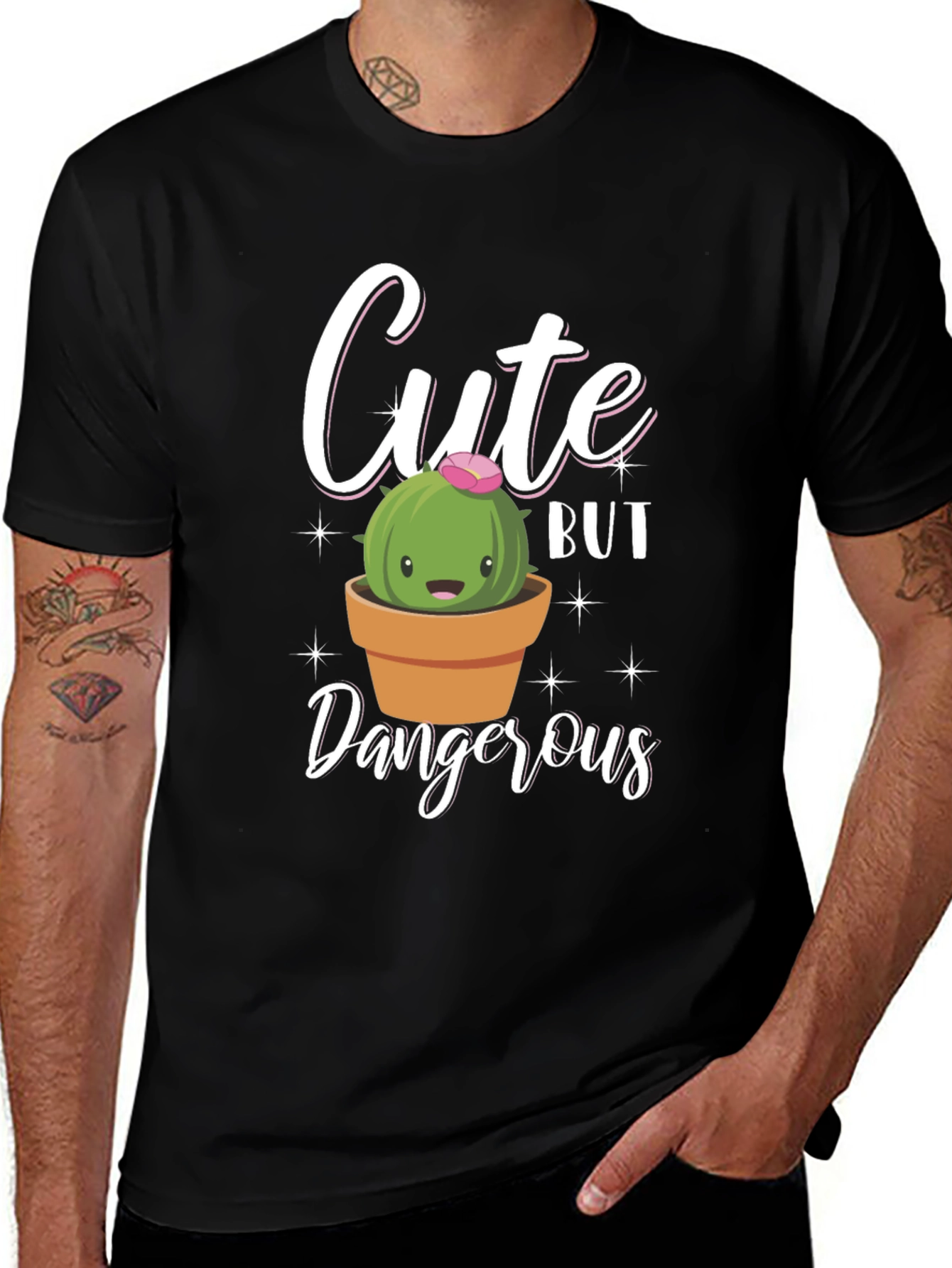 Variant 18 of Cute But Dangerous Cactus Graphic T-Shirt