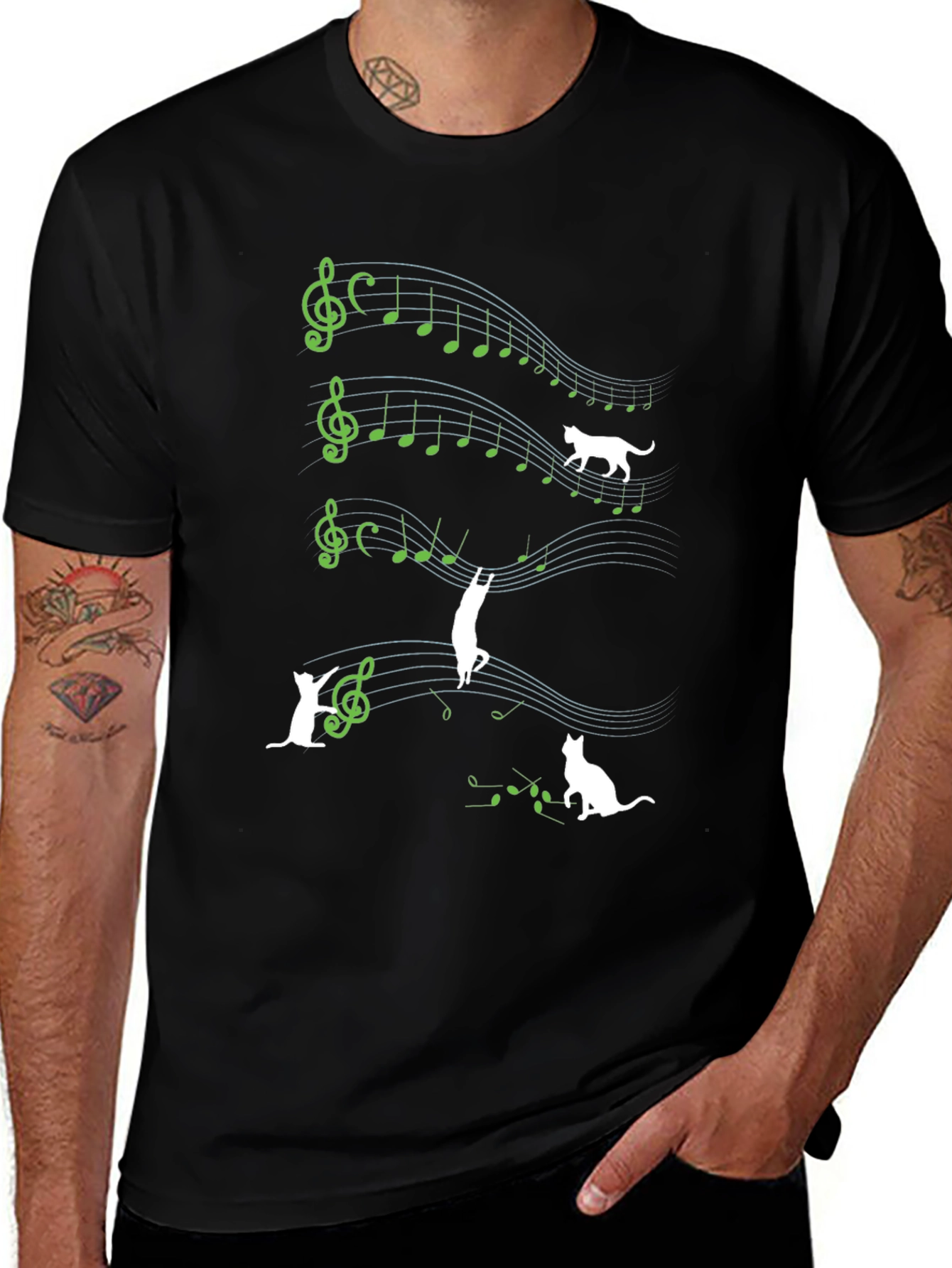 Variant 20 of Musical Cat T-Shirt - Quirky Music Lover Tee