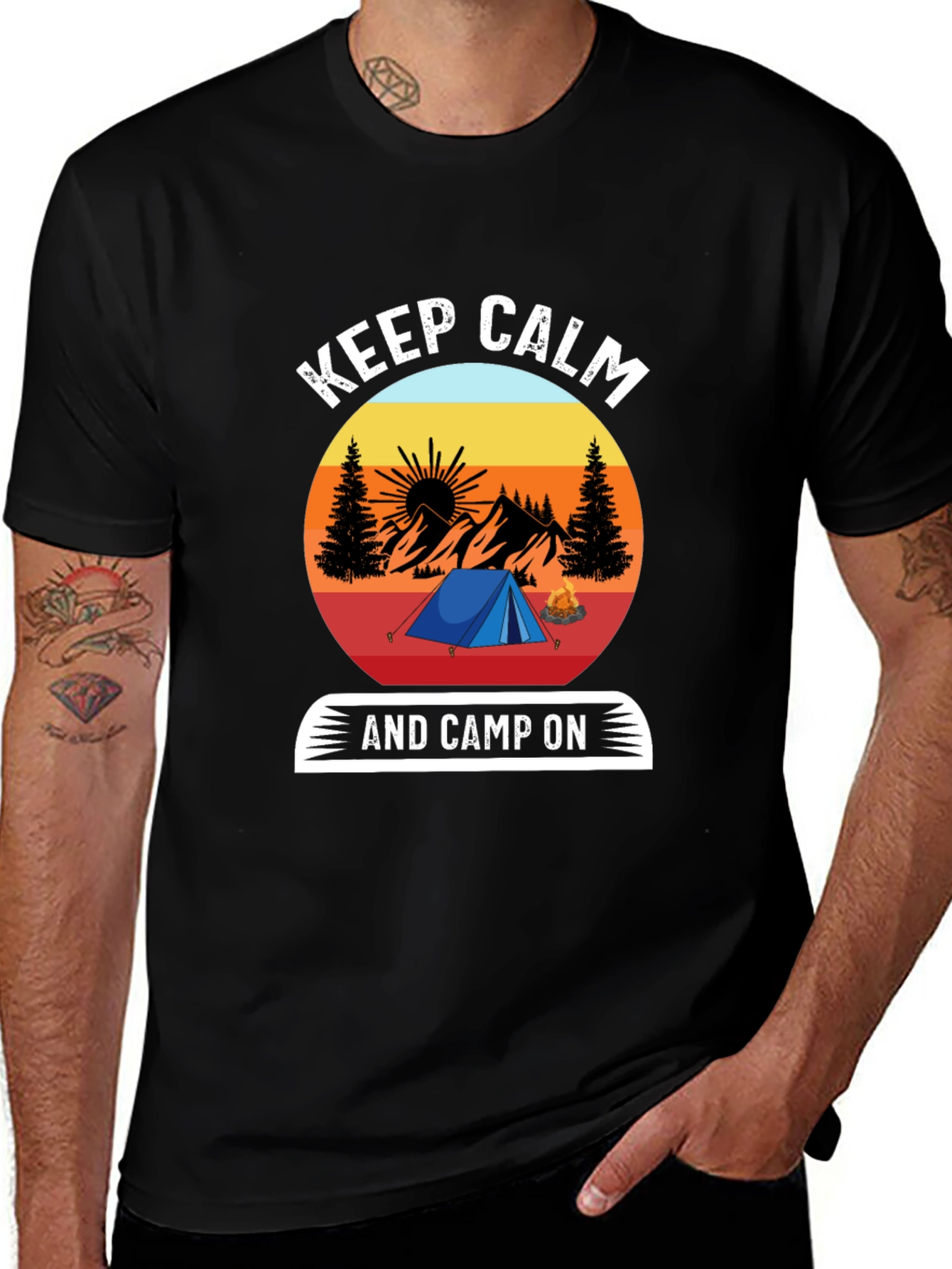 Variant 4 of Keep Calm And Camp On Graphic Tee