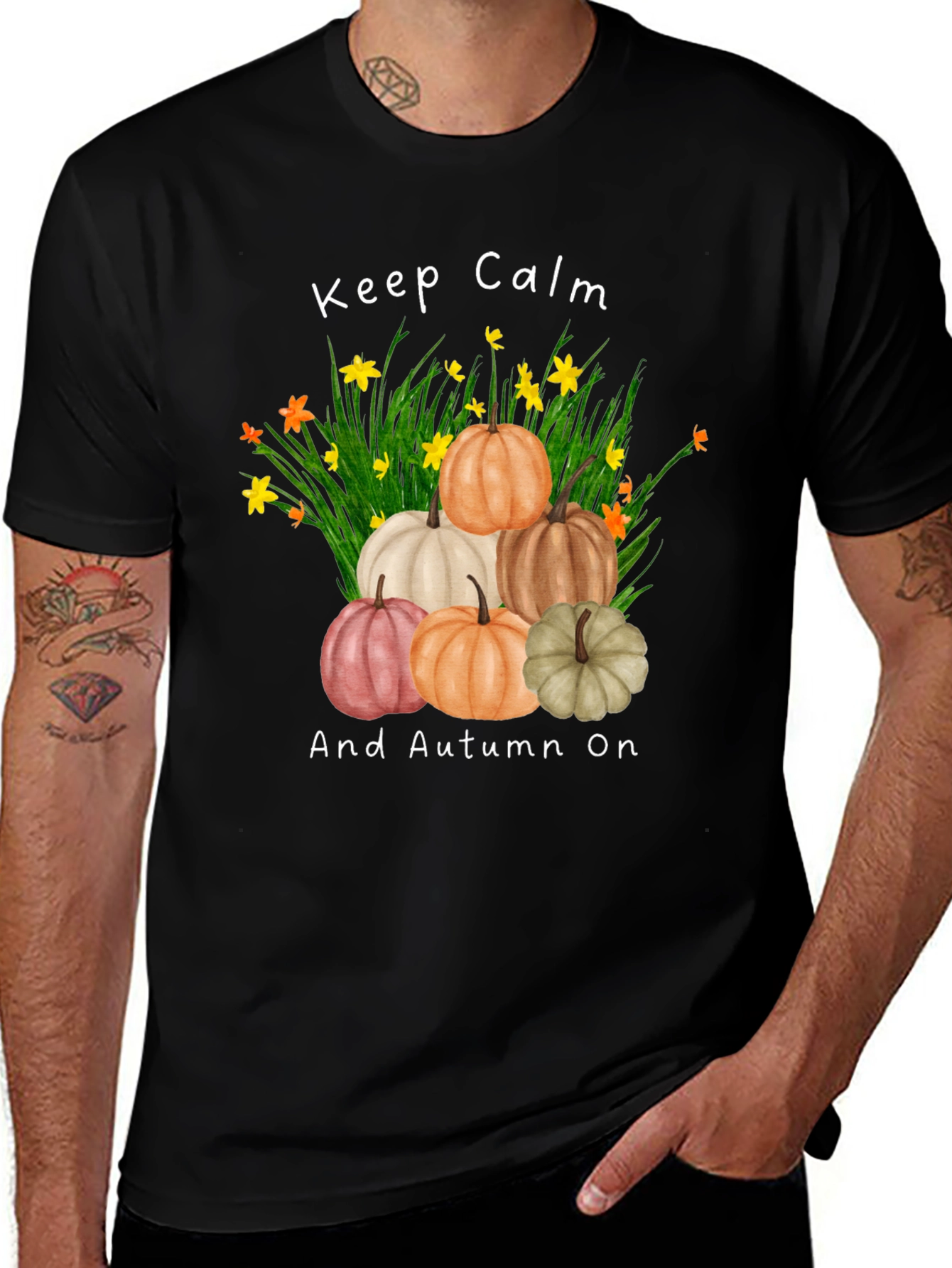 Variant 5 of Keep Calm And Autumn On T-Shirt