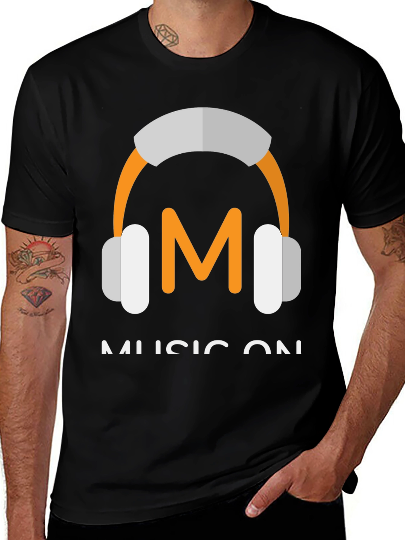 Variant 2 of Music On T-Shirt - Stylish Graphic Tee for Music Lovers
