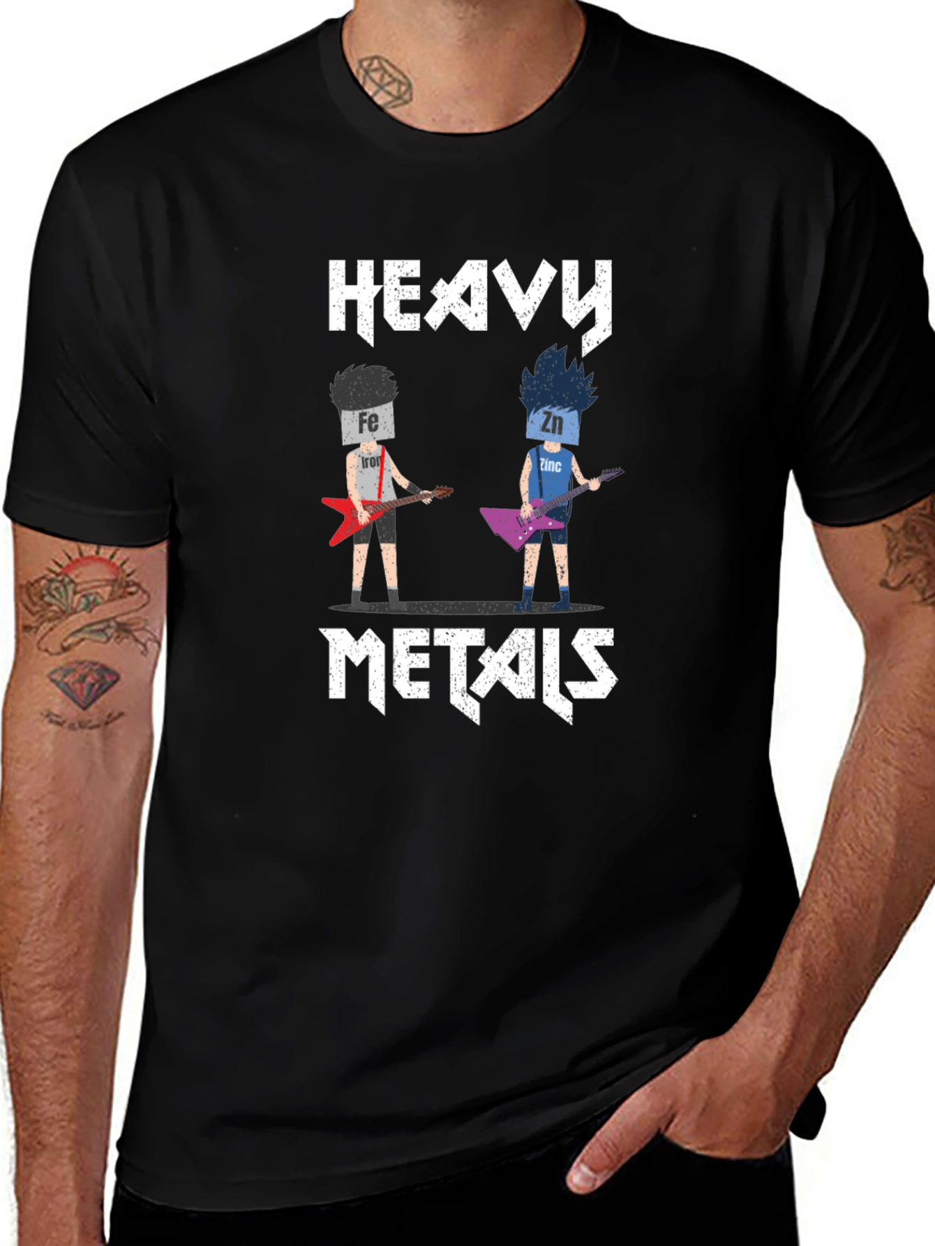 Heavy Metals Rock Band T-Shirt - Chemistry Pun