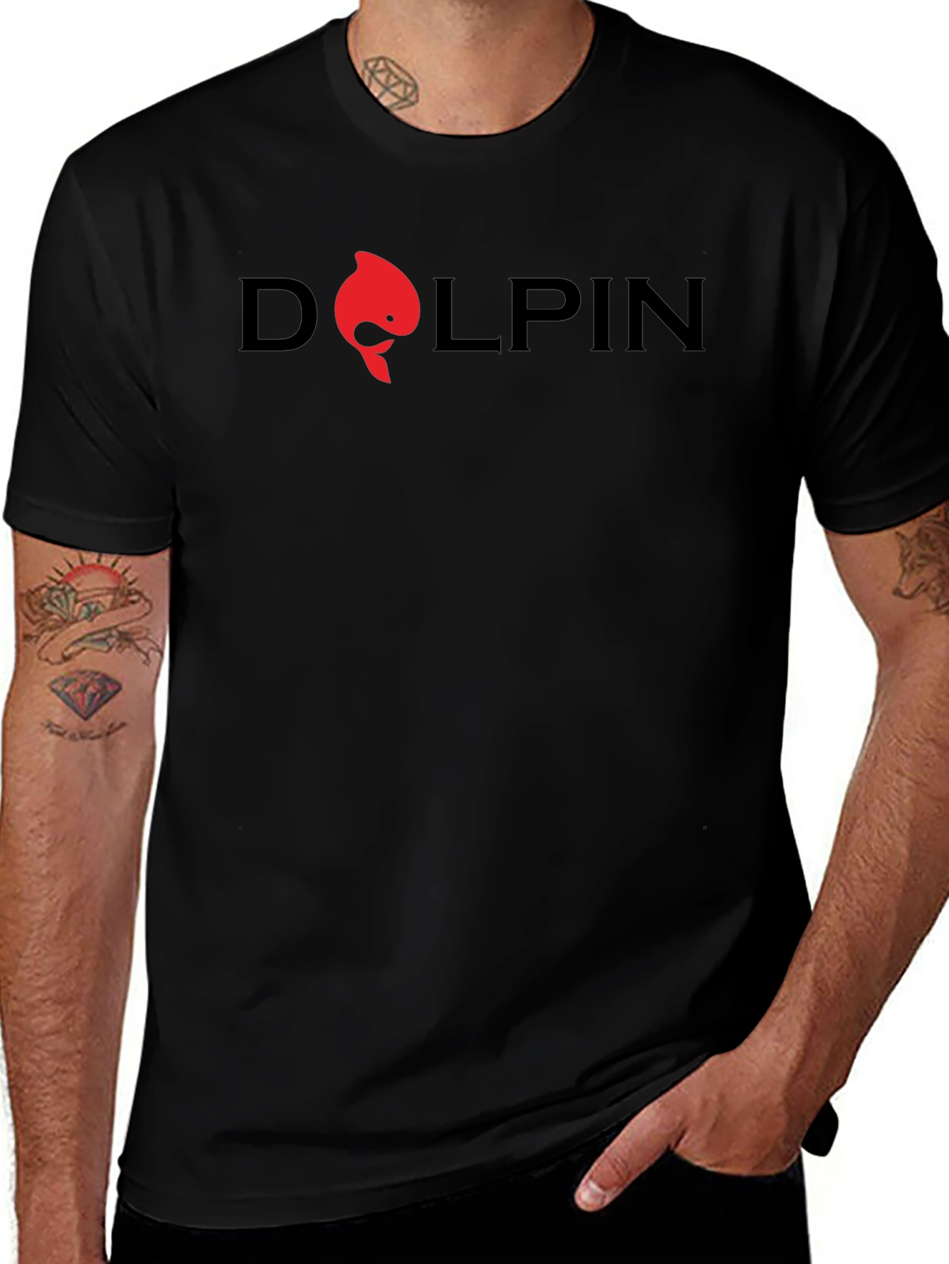 Variant 7 of Dolphin Graphic Tee - Black
