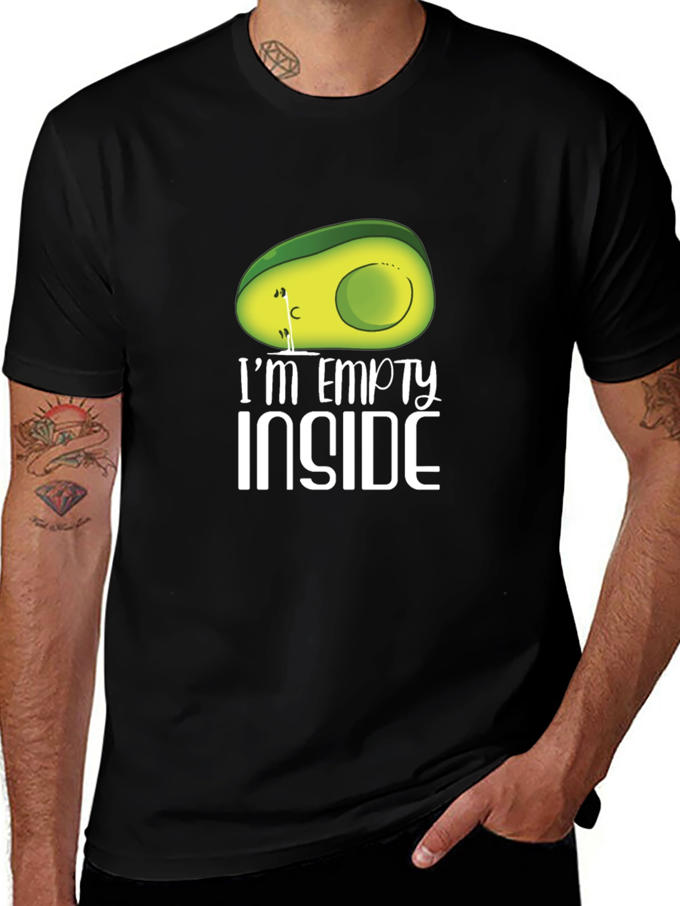 Variant 8 of Empty Inside Avocado Graphic T-Shirt - Unisex