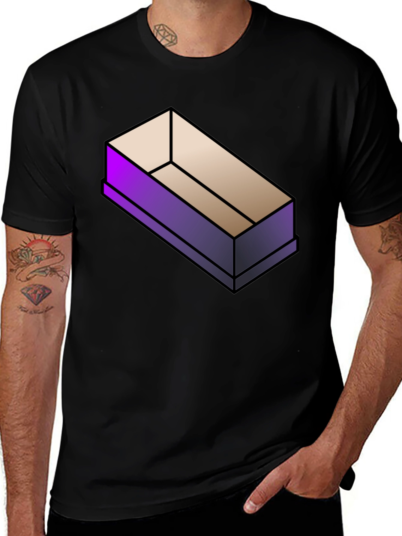 Variant 28 of Isometric Coffin Graphic T-Shirt