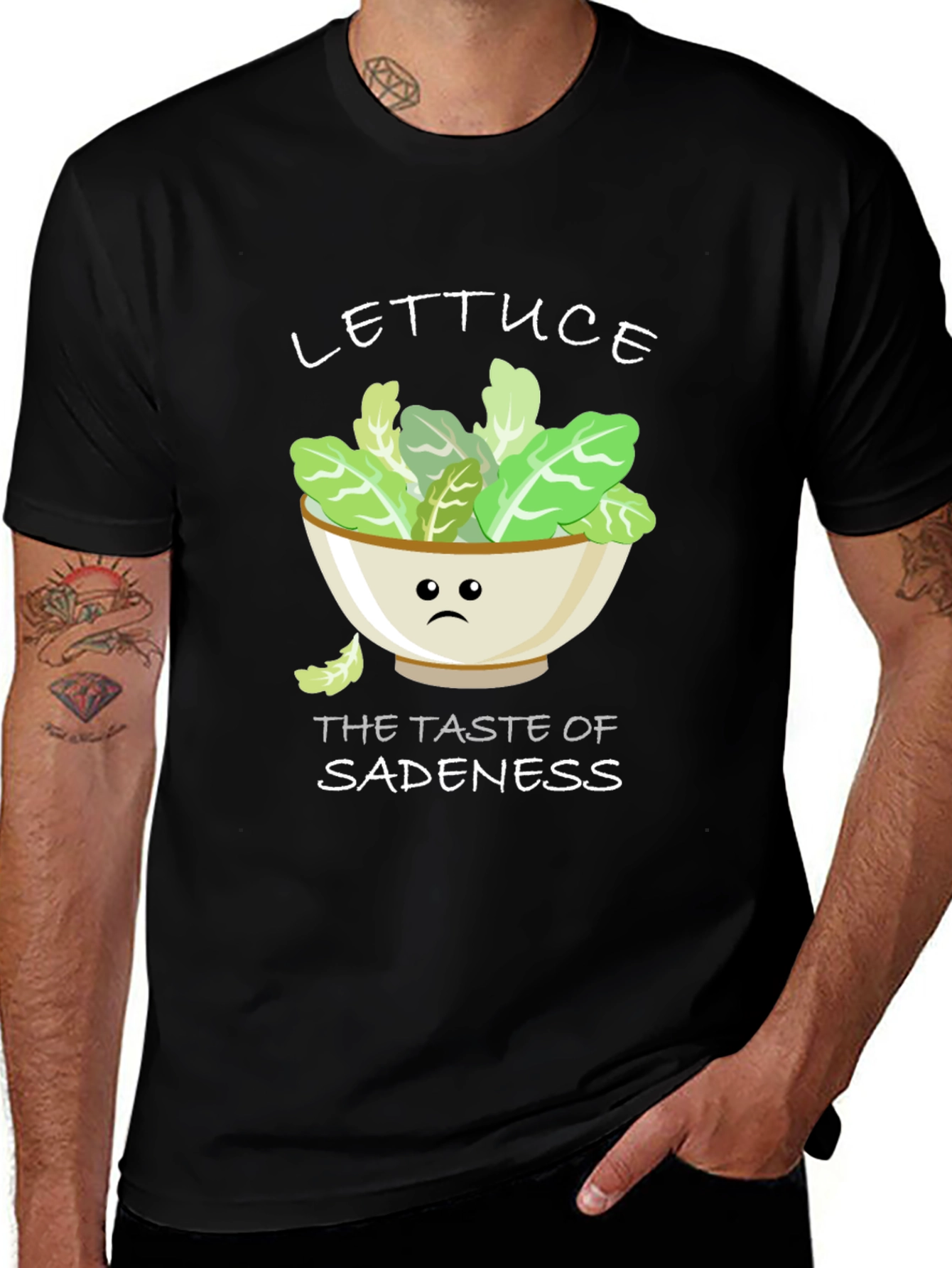 Variant 14 of Lettuce Sadness T-Shirt - Funny Foodie Tee